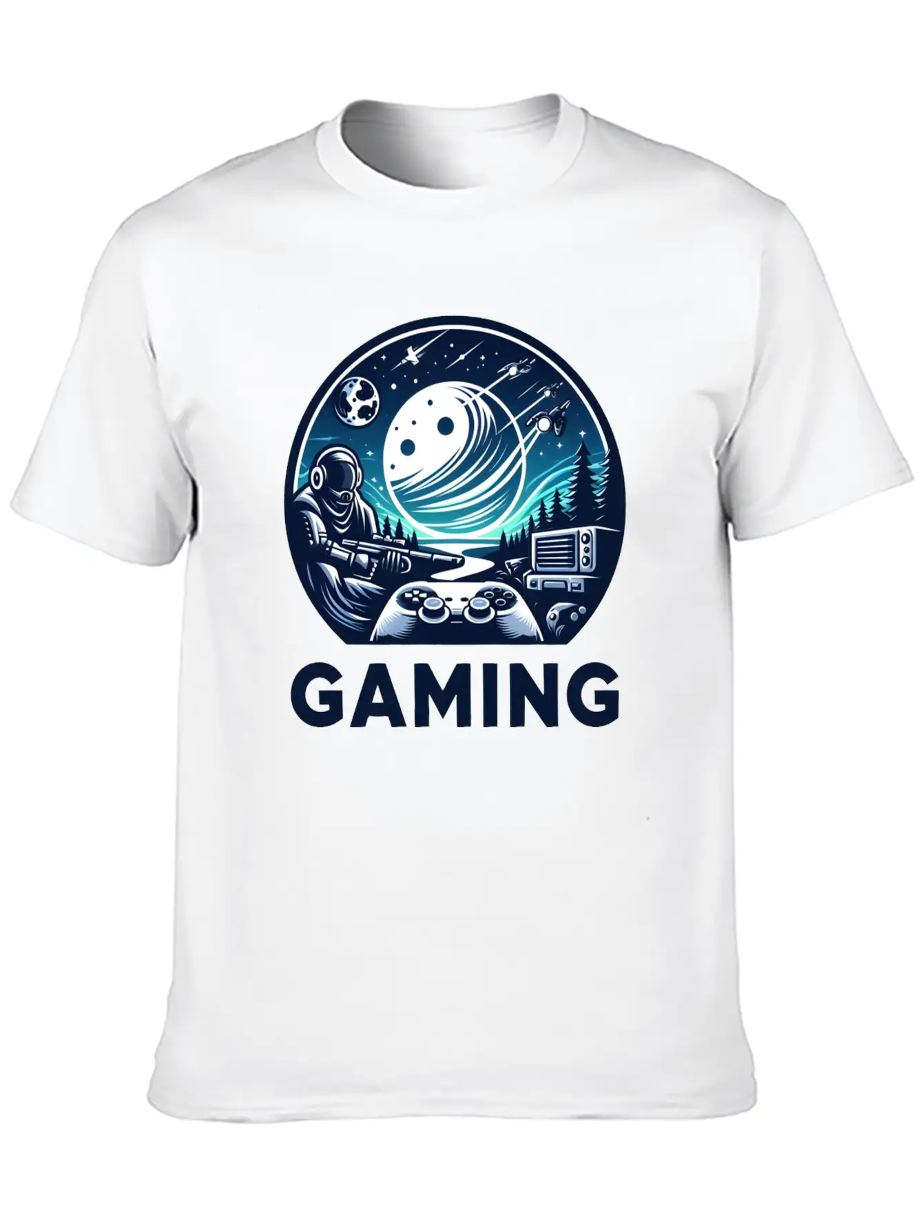 Night Of Gaming Unisex Short Sleeve Soft Cotton T-Shirt – Casual Everyday Wear