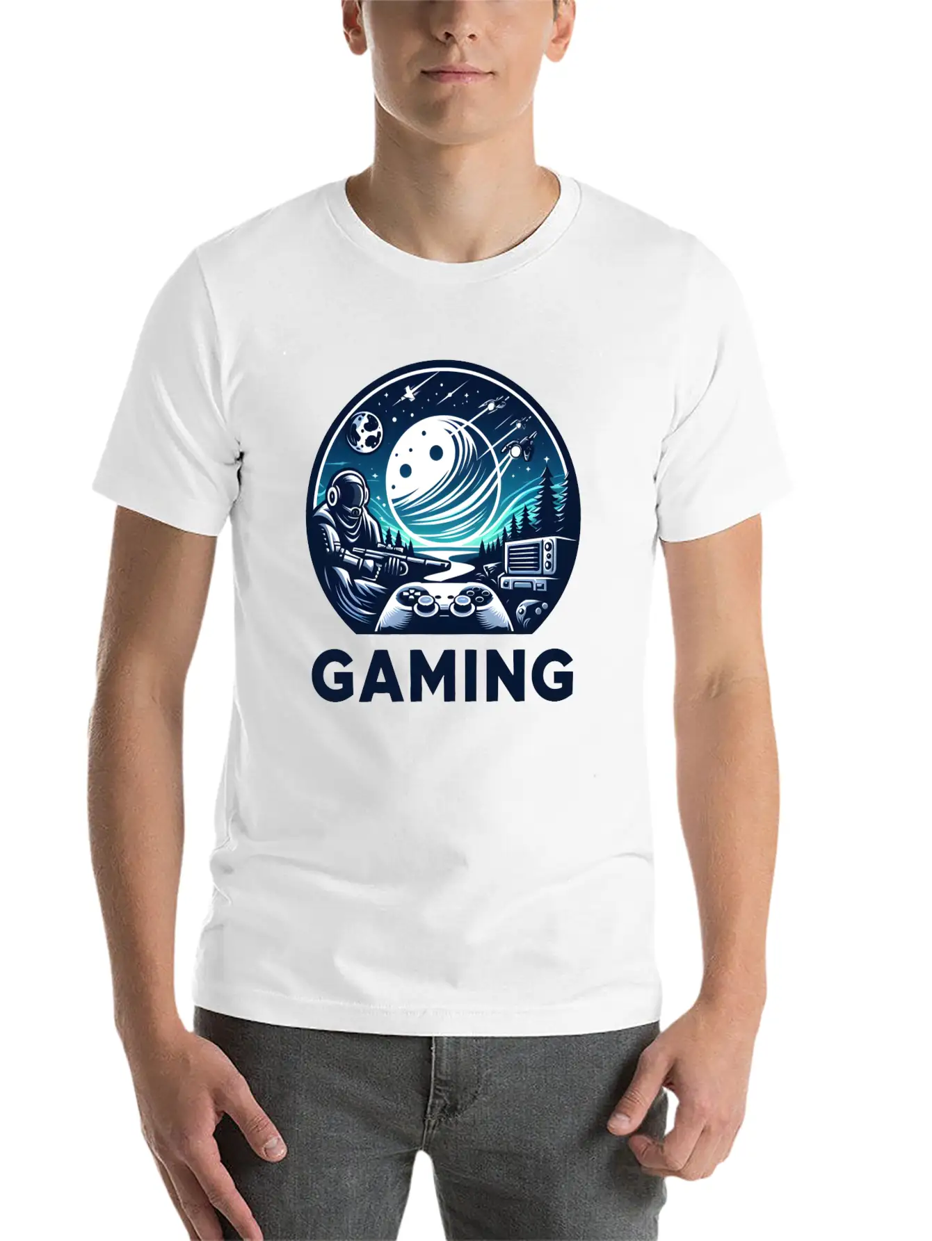Night Of Gaming Unisex Short Sleeve Soft Cotton T-Shirt – Casual Everyday Wear