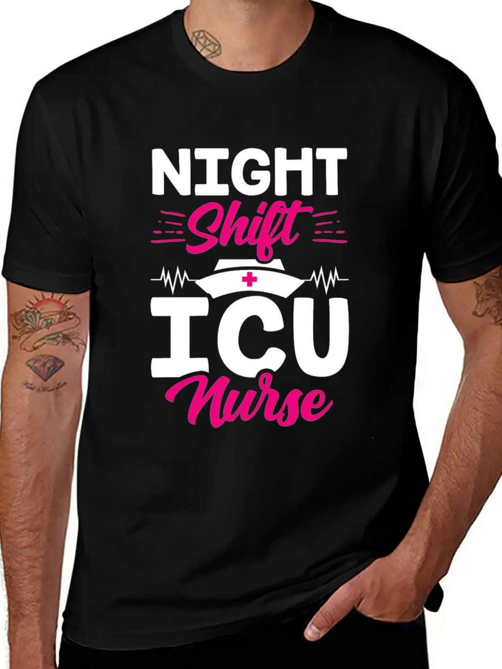 Night Shift Icu Nurse Nursing ICE Hospital Unisex Casual T-Shirt – Clean Design For Daily Comfort