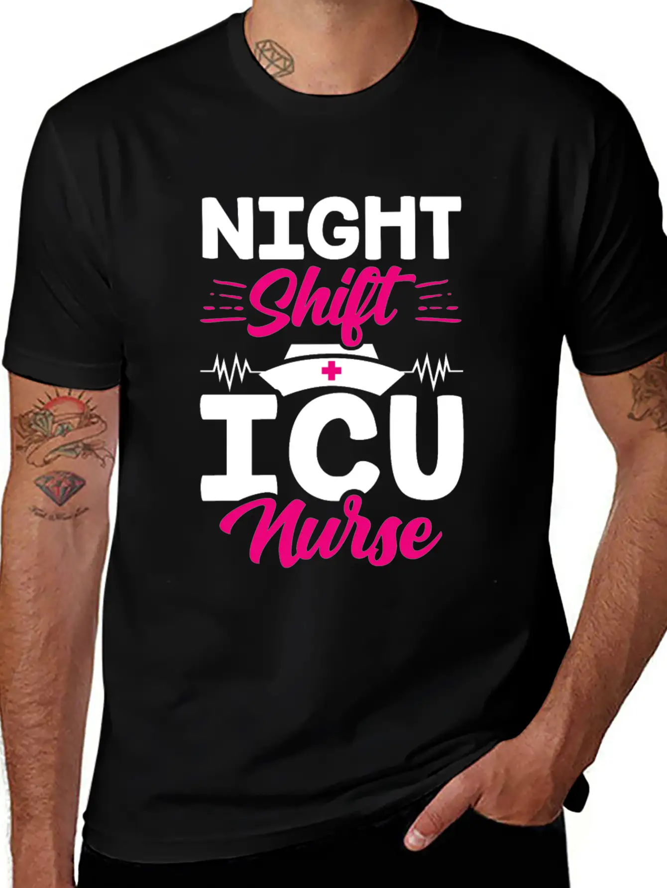 Night Shift Icu Nurse Nursing ICE Hospital Unisex Casual T-Shirt – Clean Design For Daily Comfort