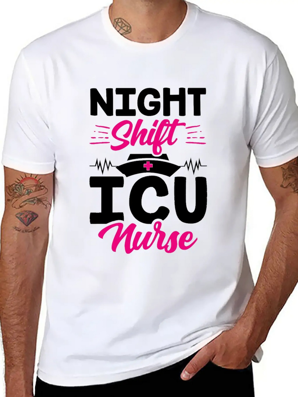 Night Shift Icu Nurse Nursing ICE Hospital Unisex Casual T-Shirt – Clean Design For Daily Comfort