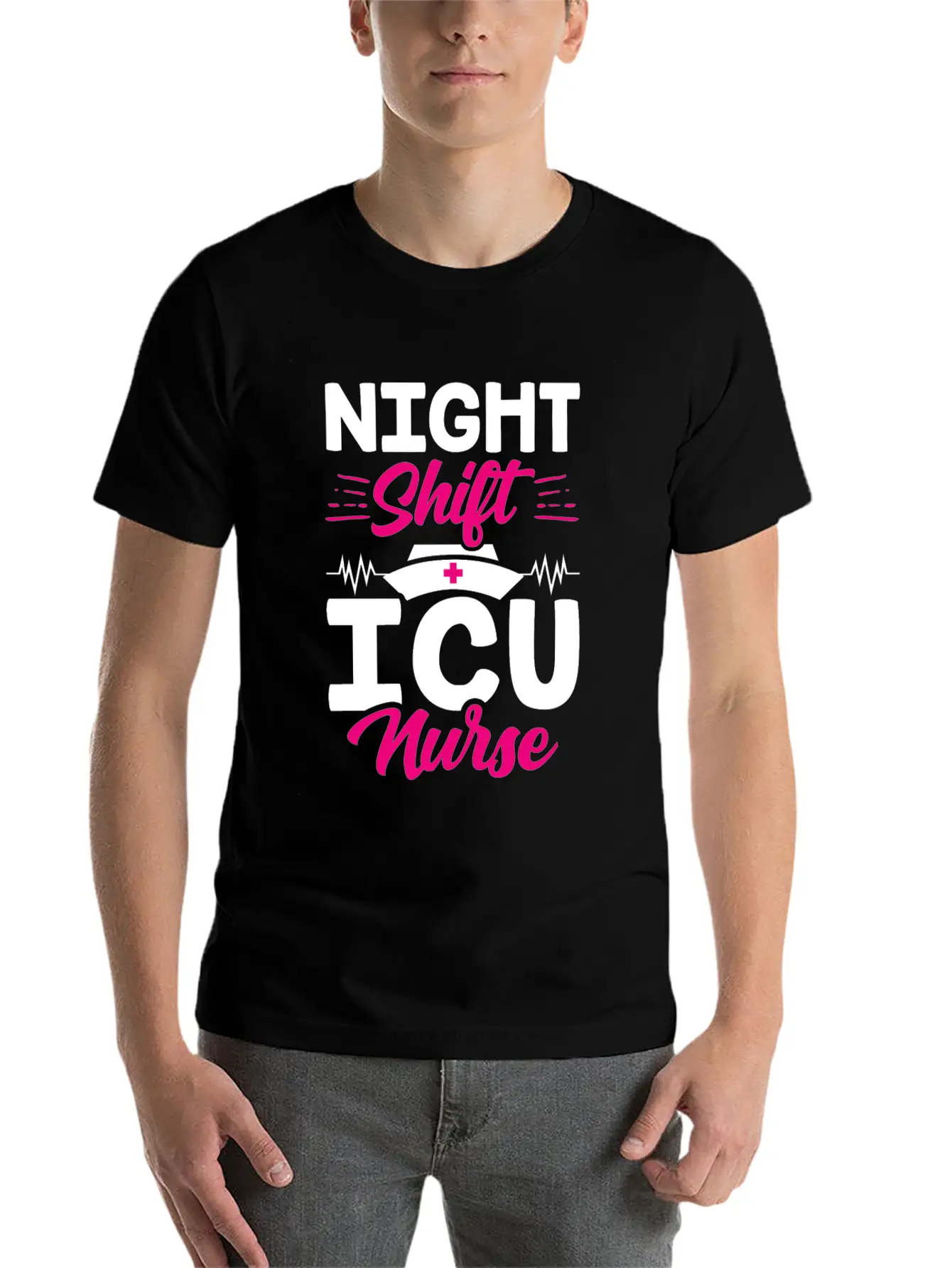 Night Shift Icu Nurse Nursing ICE Hospital Unisex Casual T-Shirt – Clean Design For Daily Comfort