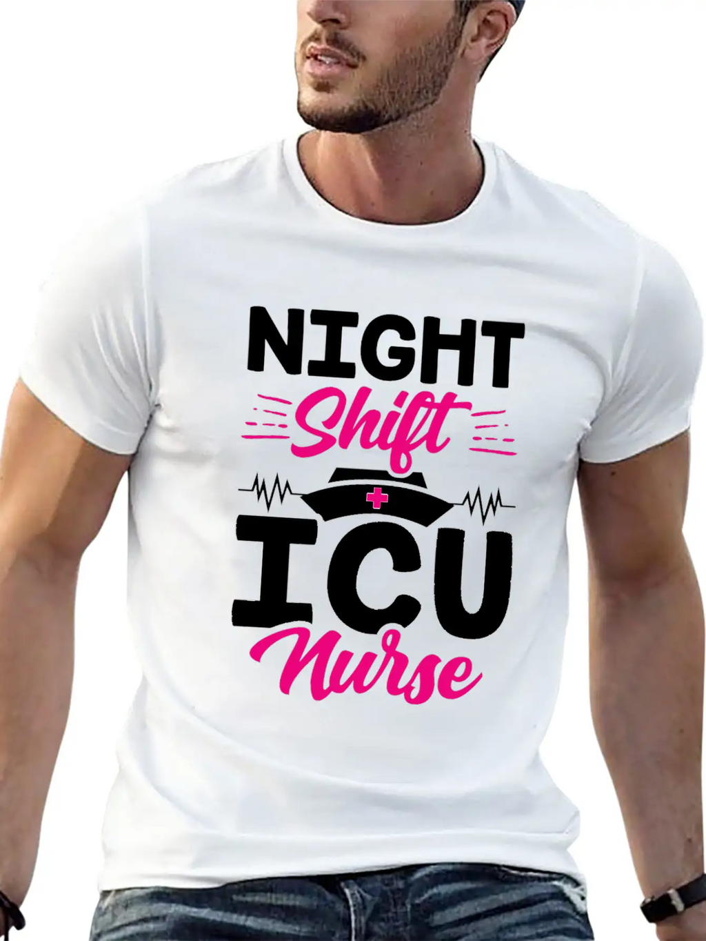 Night Shift Icu Nurse Nursing ICE Hospital Unisex Casual T-Shirt – Clean Design For Daily Comfort