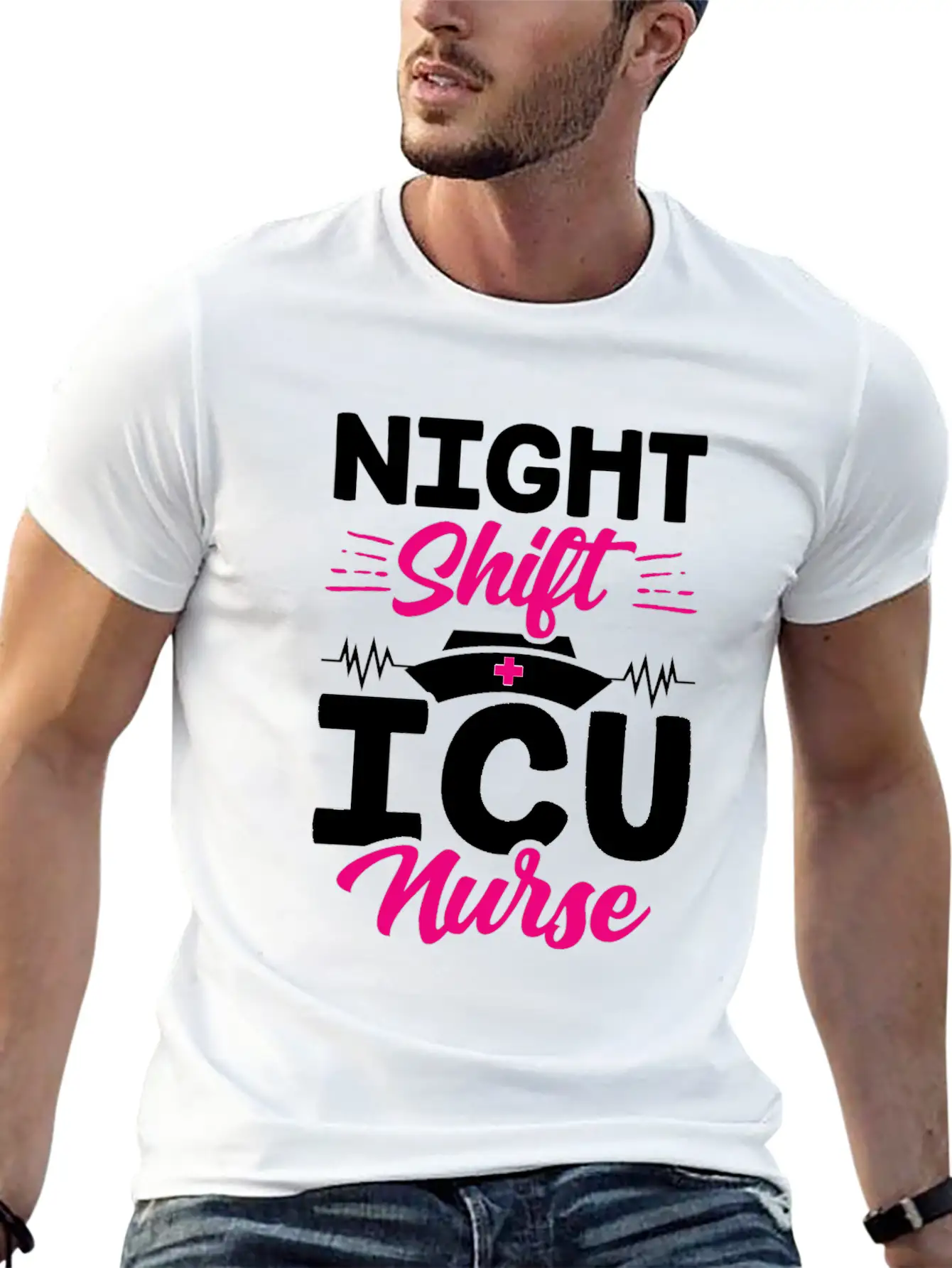 Night Shift Icu Nurse Nursing ICE Hospital Unisex Casual T-Shirt – Clean Design For Daily Comfort