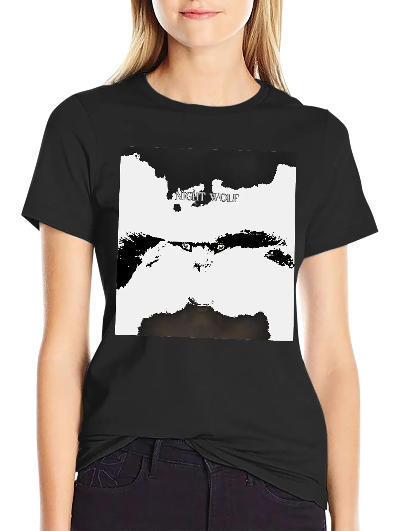 Night Wolf Casual Graphic T-Shirt – Simple And Comfortable Daily Wear
