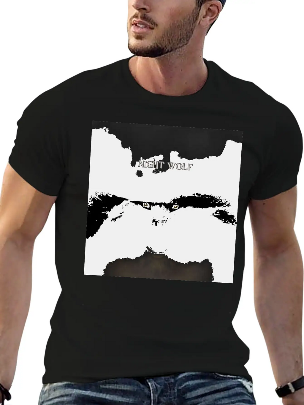 Night Wolf Casual Graphic T-Shirt – Simple And Comfortable Daily Wear