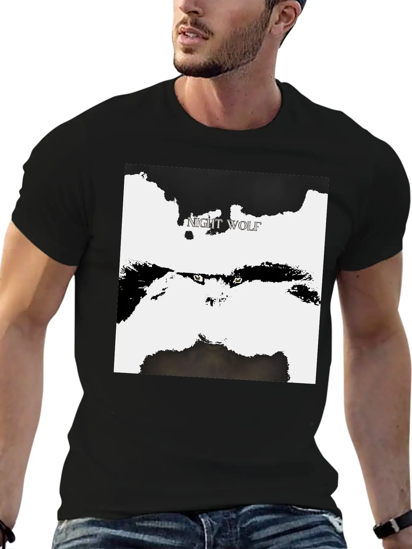 Night Wolf Casual Graphic T-Shirt – Simple And Comfortable Daily Wear
