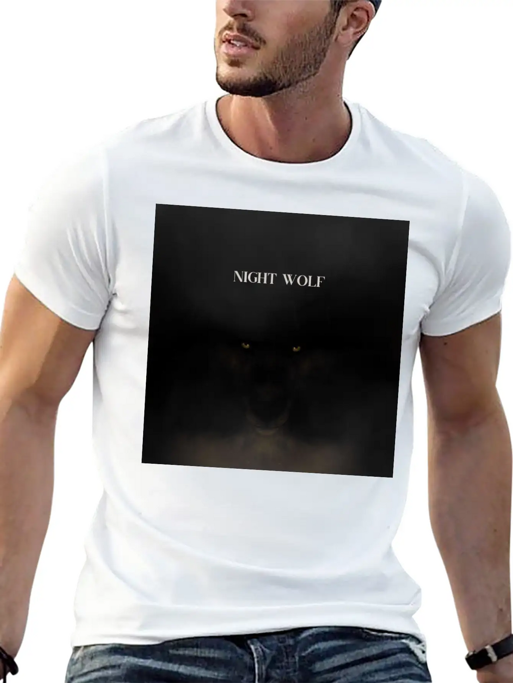 Night Wolf Casual Graphic T-Shirt – Simple And Comfortable Daily Wear