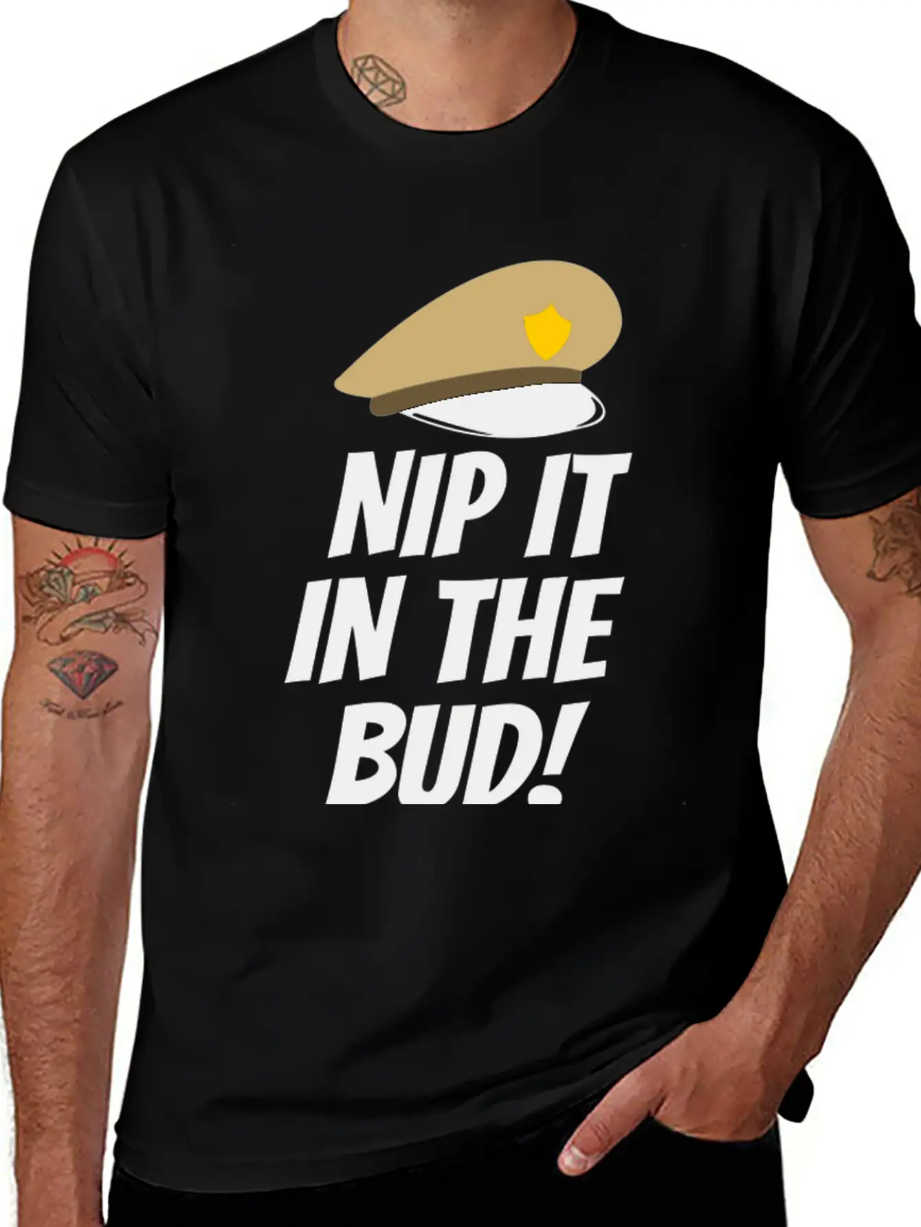 Nip It In The Bud Funny Tshirt Unisex Casual T-Shirt – Clean Design For Daily Comfort