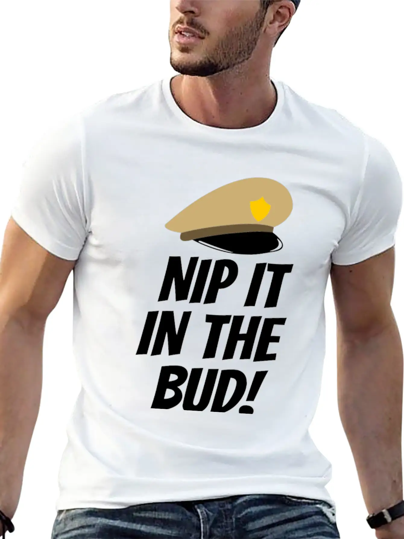Nip It In The Bud Funny Tshirt Unisex Casual T-Shirt – Clean Design For Daily Comfort