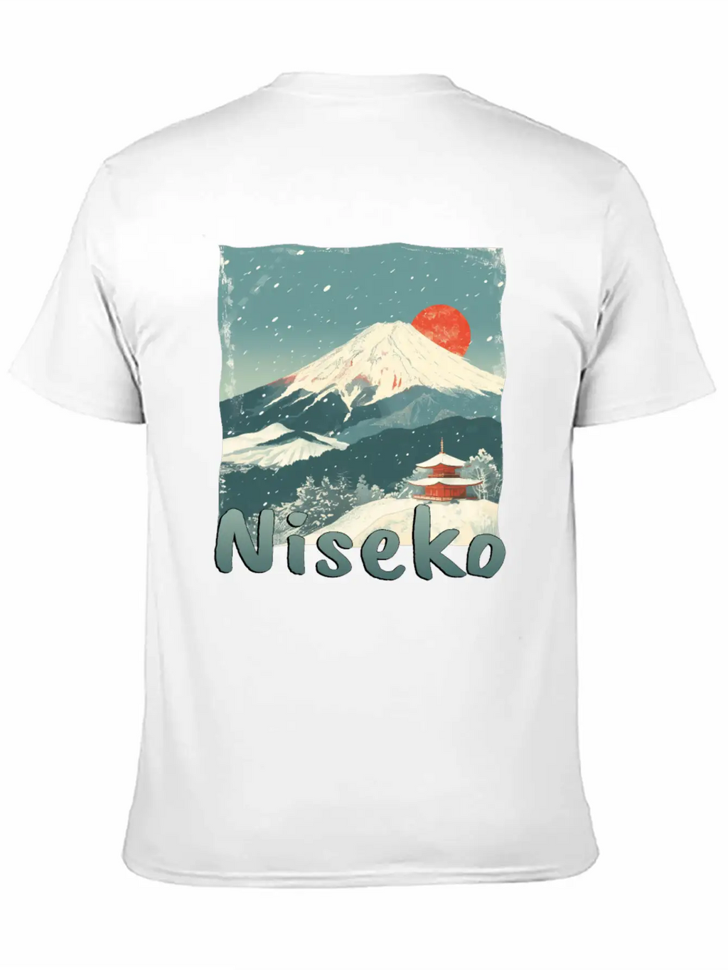 Niseko Japan Volcano Sunset Winter Winter Vacation Stylish Everyday T-Shirt – Unisex Basic Cotton Tee