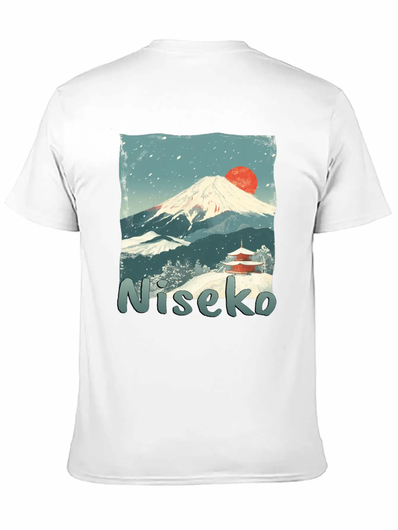 Niseko Japan Volcano Sunset Winter Winter Vacation Stylish Everyday T-Shirt – Unisex Basic Cotton Tee