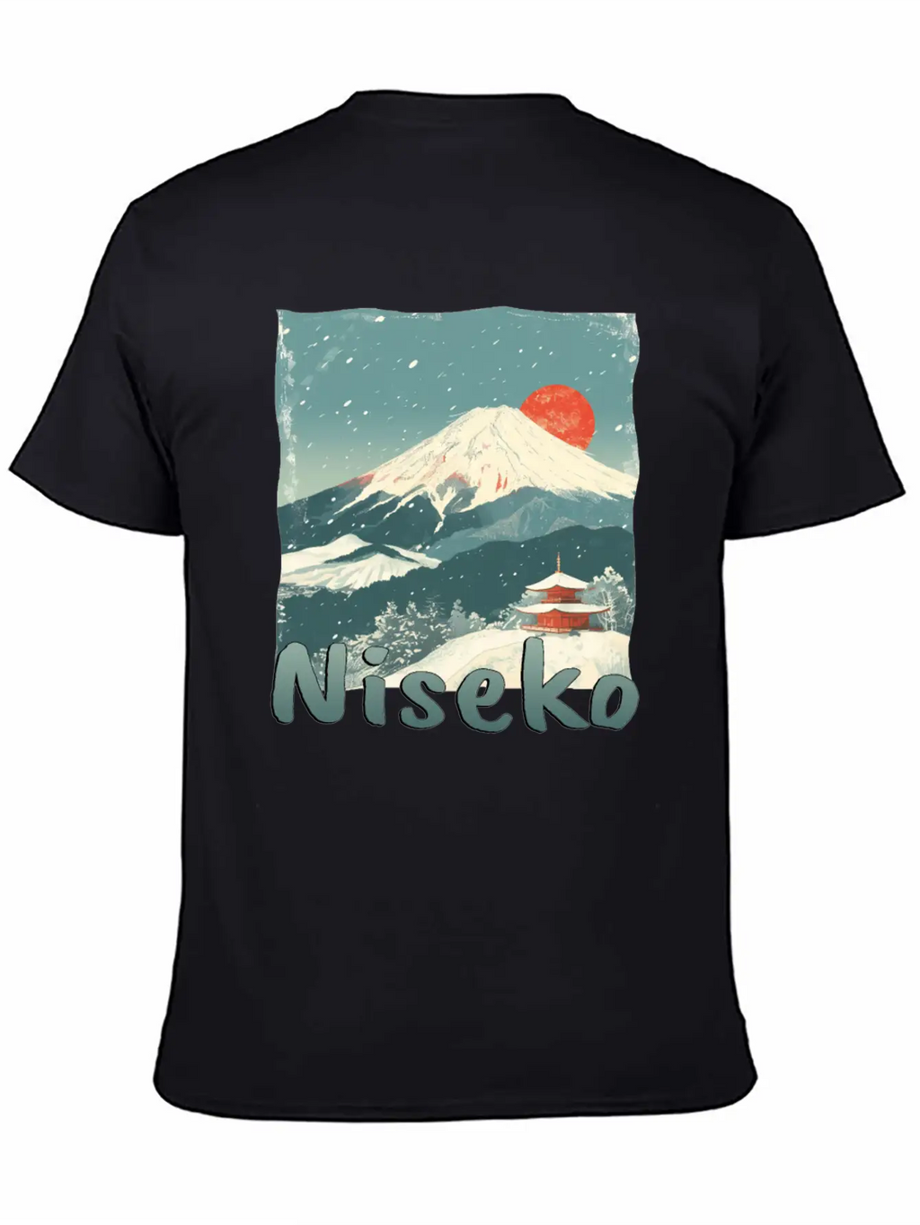 Niseko Japan Volcano Sunset Winter Winter Vacation Stylish Everyday T-Shirt – Unisex Basic Cotton Tee