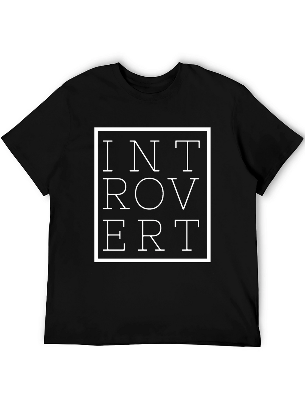 Introvert Graphic T-Shirt - Black Cotton Tee