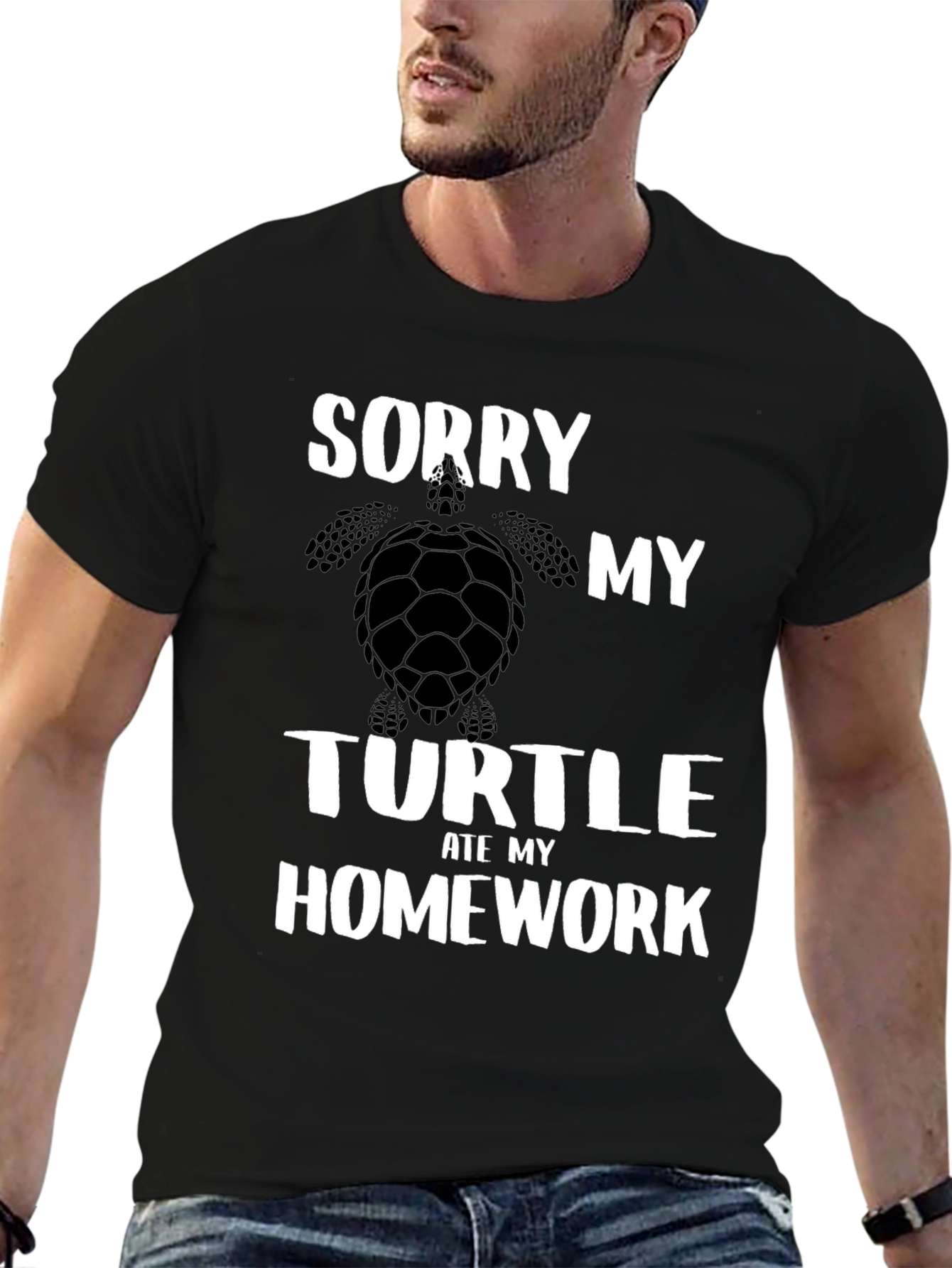Sorry My Turtle Ate My Homework Graphic T-Shirt