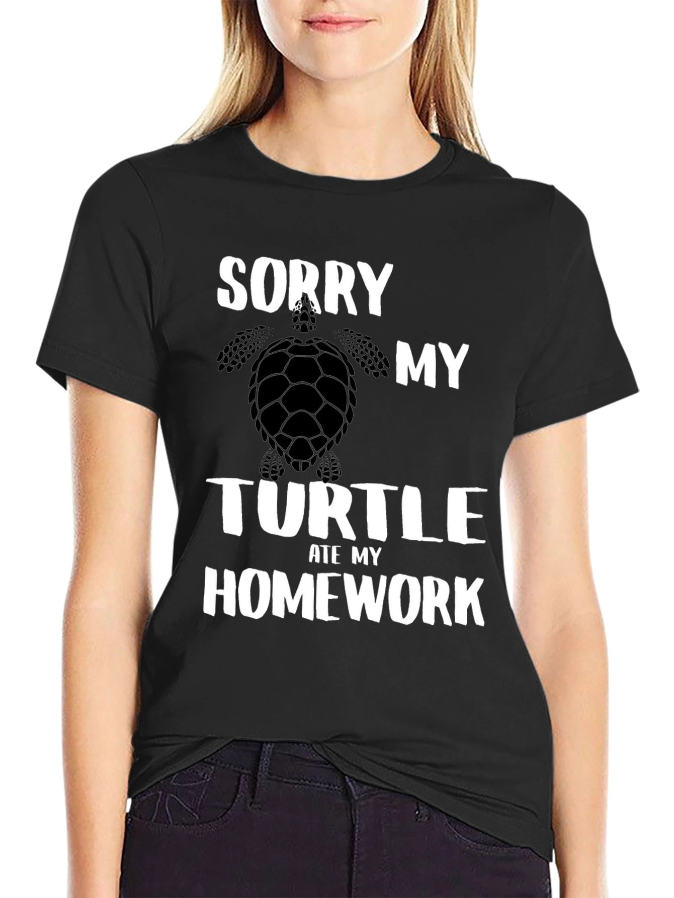 Sorry My Turtle Ate My Homework Graphic T-Shirt