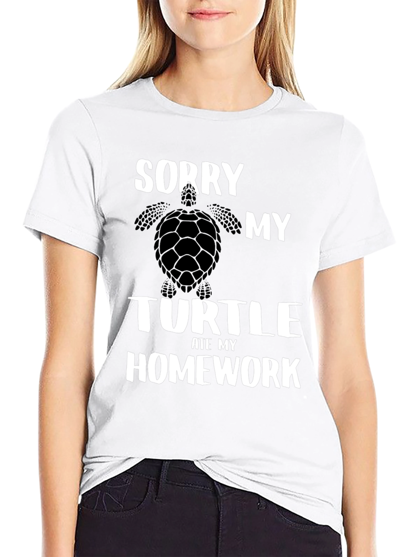 Sorry My Turtle Ate My Homework Graphic T-Shirt