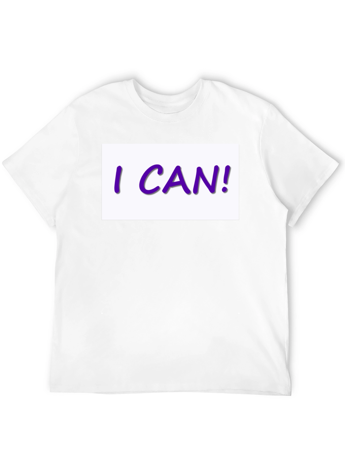 I CAN! Graphic Print Black T-Shirt