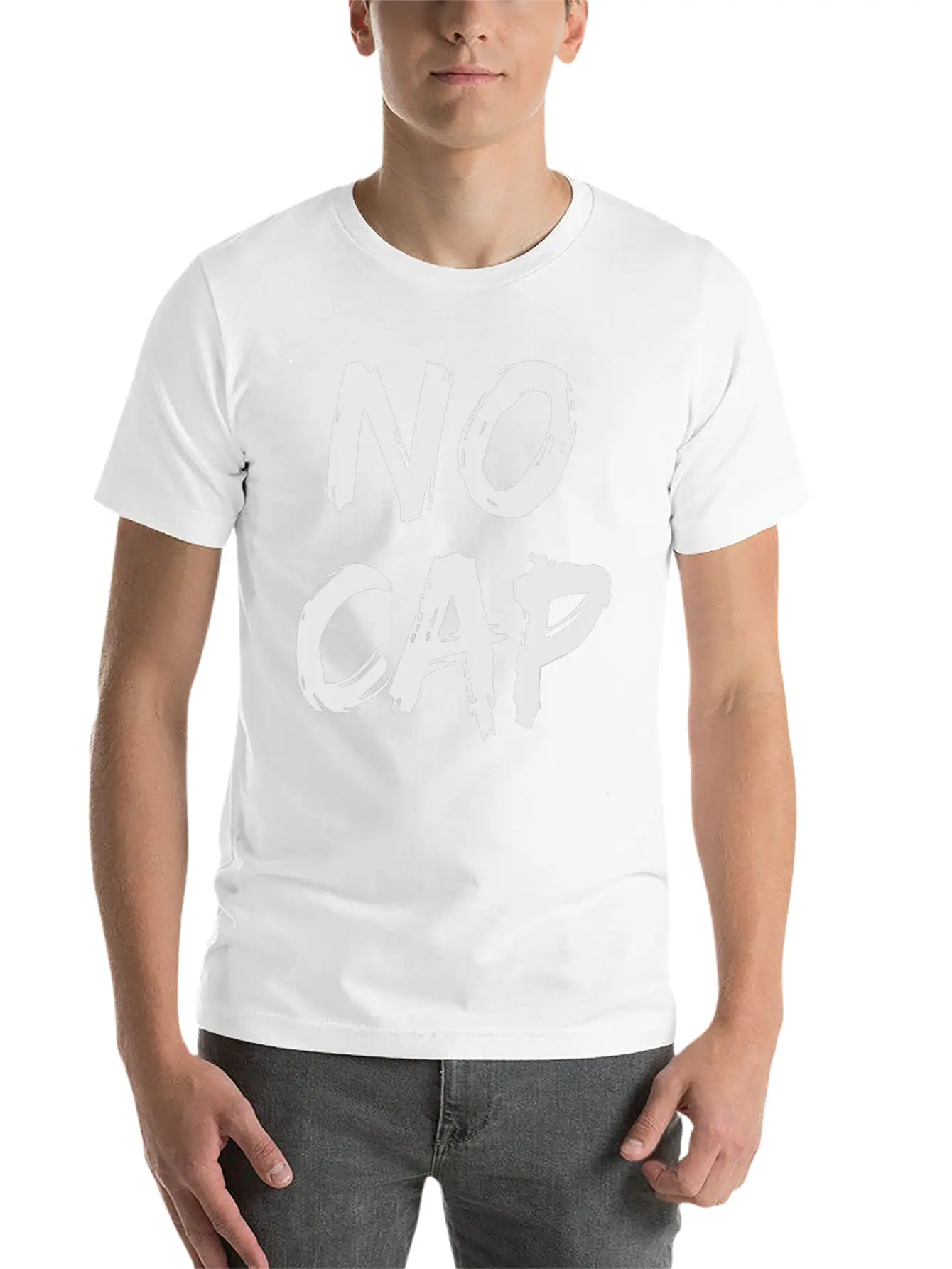 No Cap Urban Slang Rap Trap Music Boyfriend Men Unisex Short Sleeve Soft Cotton T-Shirt – Casual Everyday Wear