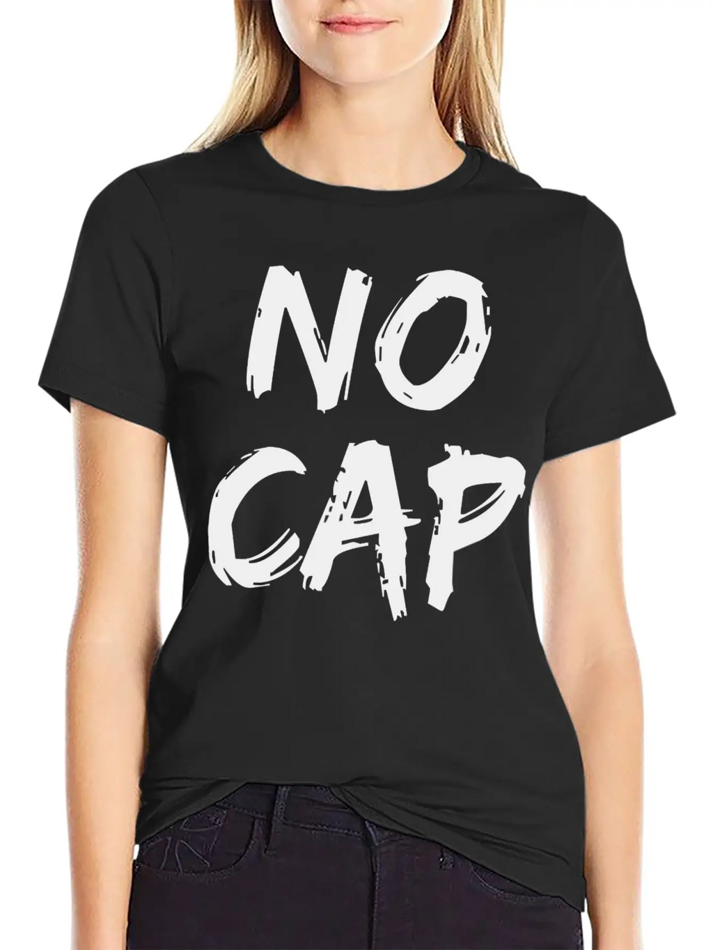 No Cap Urban Slang Rap Trap Music Boyfriend Men Unisex Short Sleeve Soft Cotton T-Shirt – Casual Everyday Wear
