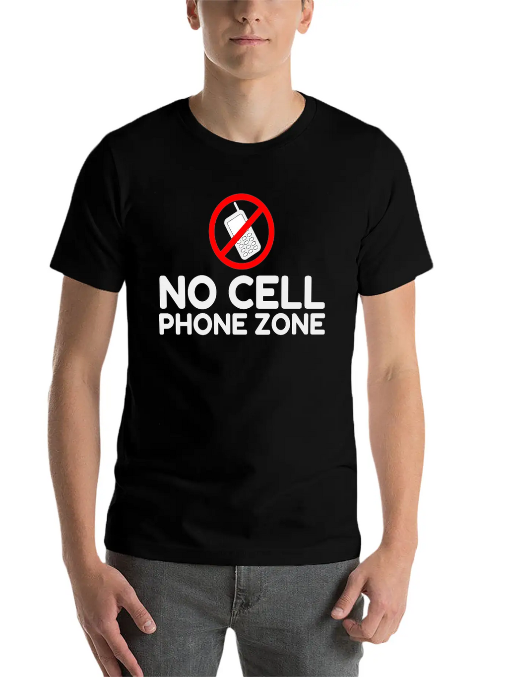 No Cell Phone Zone Unisex Casual T-Shirt – Clean Design For Daily Comfort