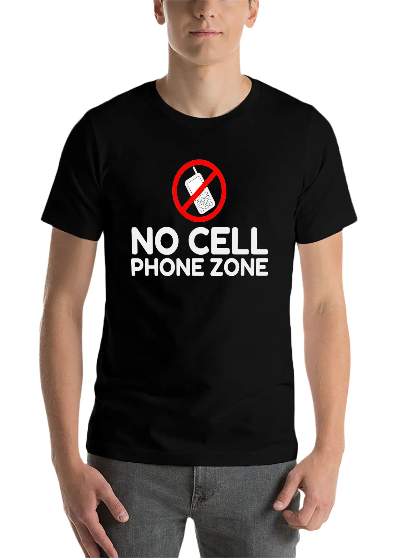No Cell Phone Zone Unisex Casual T-Shirt – Clean Design For Daily Comfort