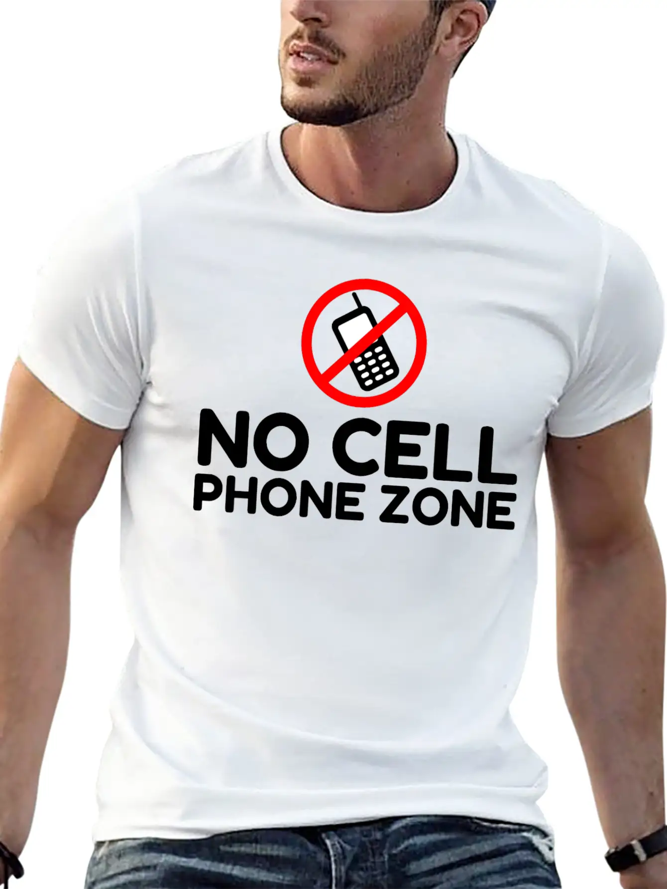 No Cell Phone Zone Unisex Casual T-Shirt – Clean Design For Daily Comfort