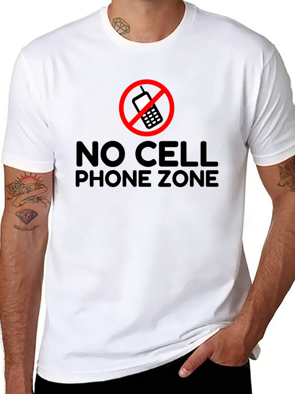 No Cell Phone Zone Unisex Casual T-Shirt – Clean Design For Daily Comfort