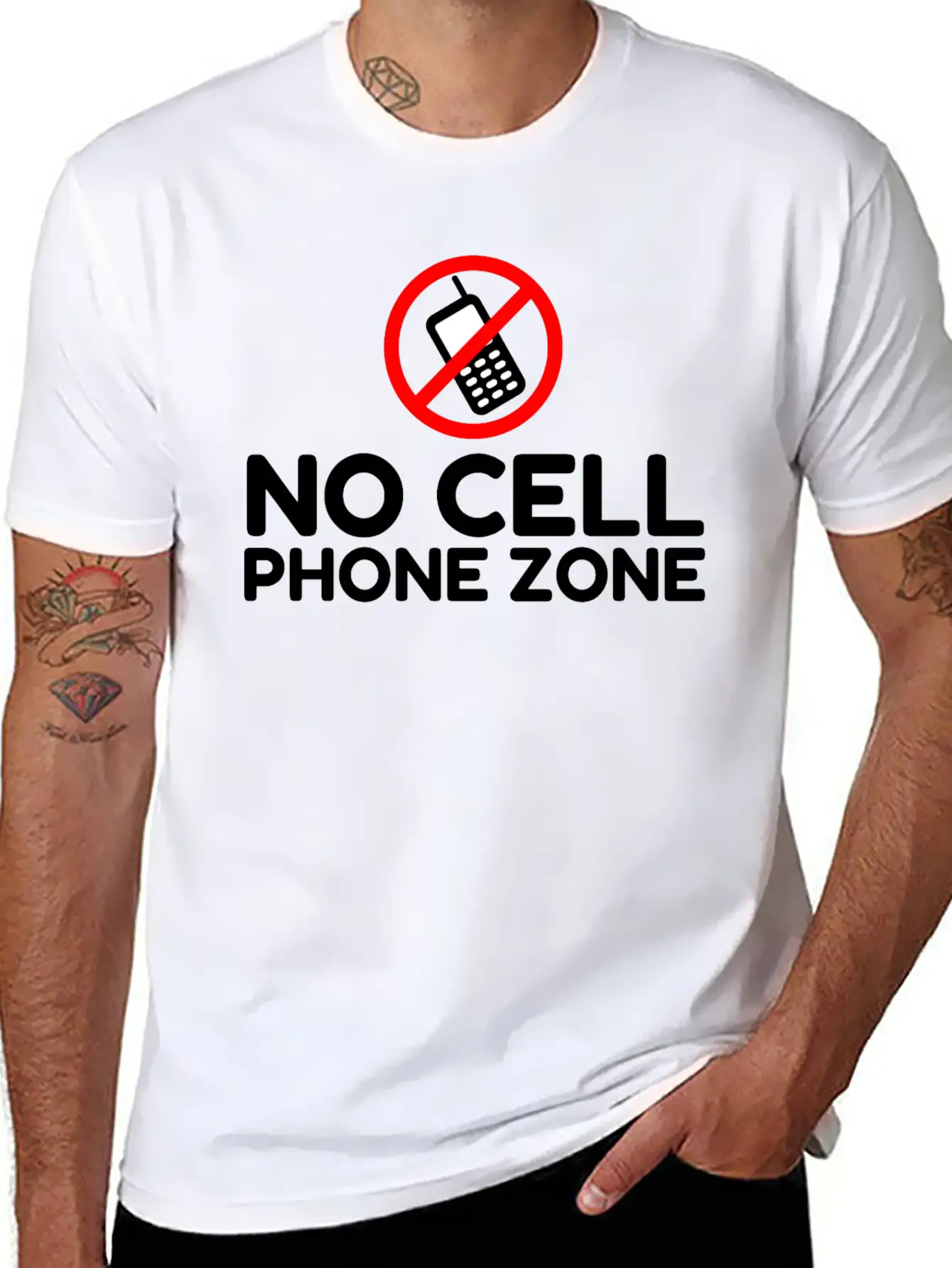 No Cell Phone Zone Unisex Casual T-Shirt – Clean Design For Daily Comfort