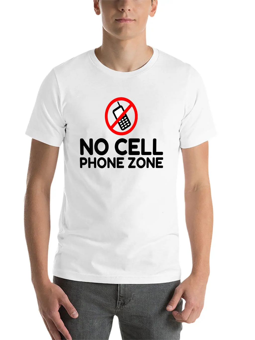 No Cell Phone Zone Unisex Casual T-Shirt – Clean Design For Daily Comfort