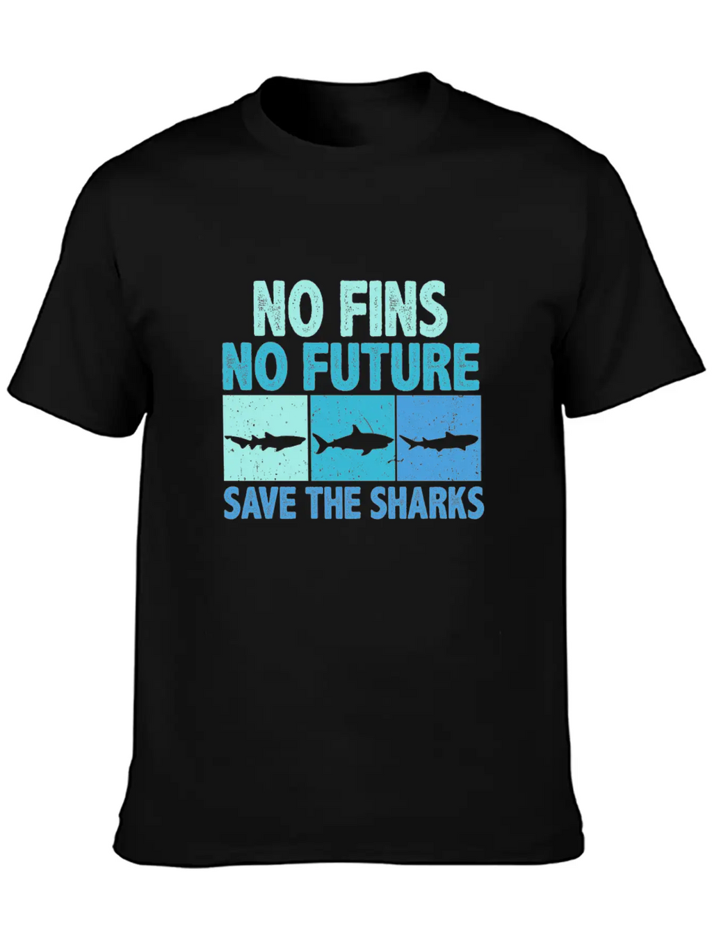 No Fins No Future Protect The Sharks Shark Lover Unisex Short Sleeve Soft Cotton T-Shirt – Casual Everyday Wear