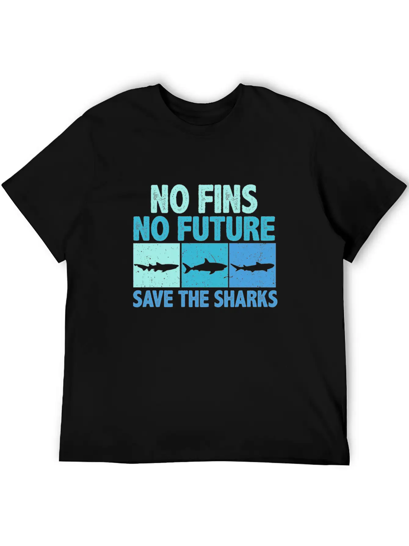 No Fins No Future Protect The Sharks Shark Lover Unisex Short Sleeve Soft Cotton T-Shirt – Casual Everyday Wear