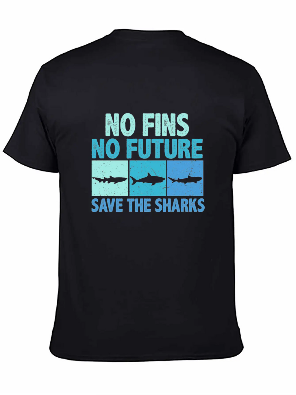 No Fins No Future Protect The Sharks Shark Lover Unisex Short Sleeve Soft Cotton T-Shirt – Casual Everyday Wear