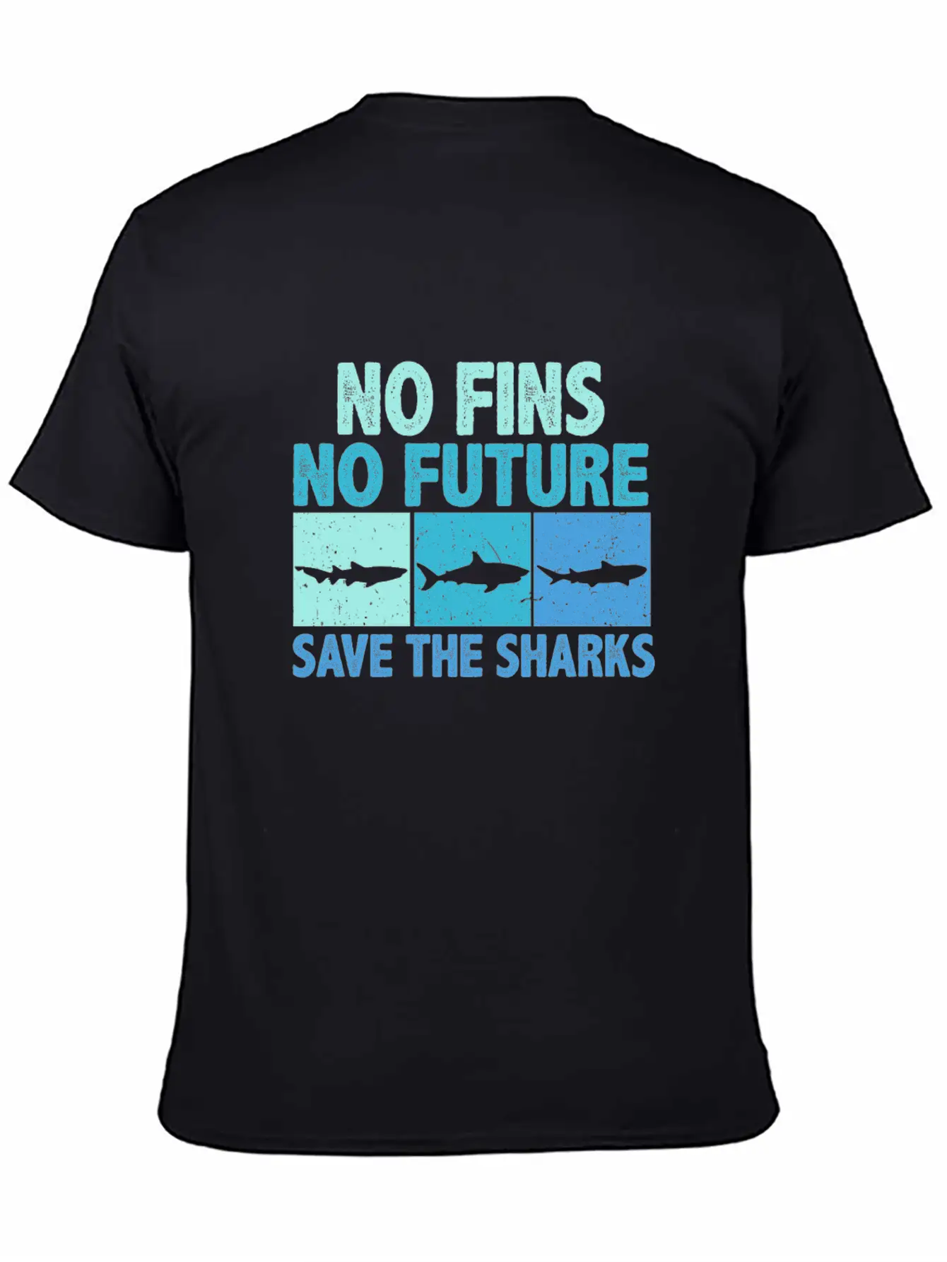 No Fins No Future Protect The Sharks Shark Lover Unisex Short Sleeve Soft Cotton T-Shirt – Casual Everyday Wear
