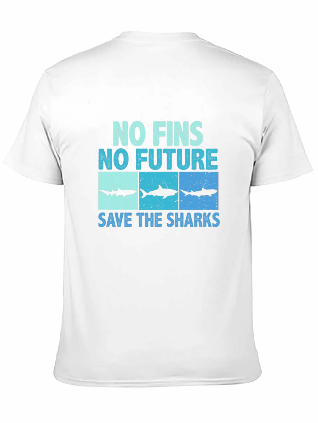 No Fins No Future Protect The Sharks Shark Lover Unisex Short Sleeve Soft Cotton T-Shirt – Casual Everyday Wear