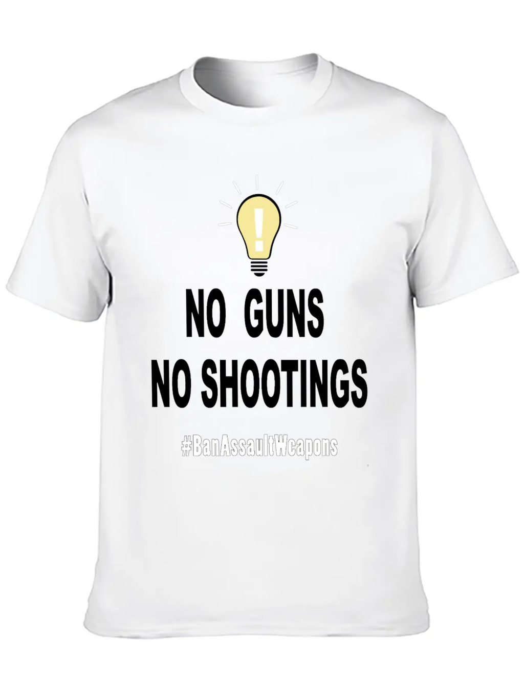 No Guns No Shootings Unisex Short Sleeve Soft Cotton T-Shirt – Casual Everyday Wear