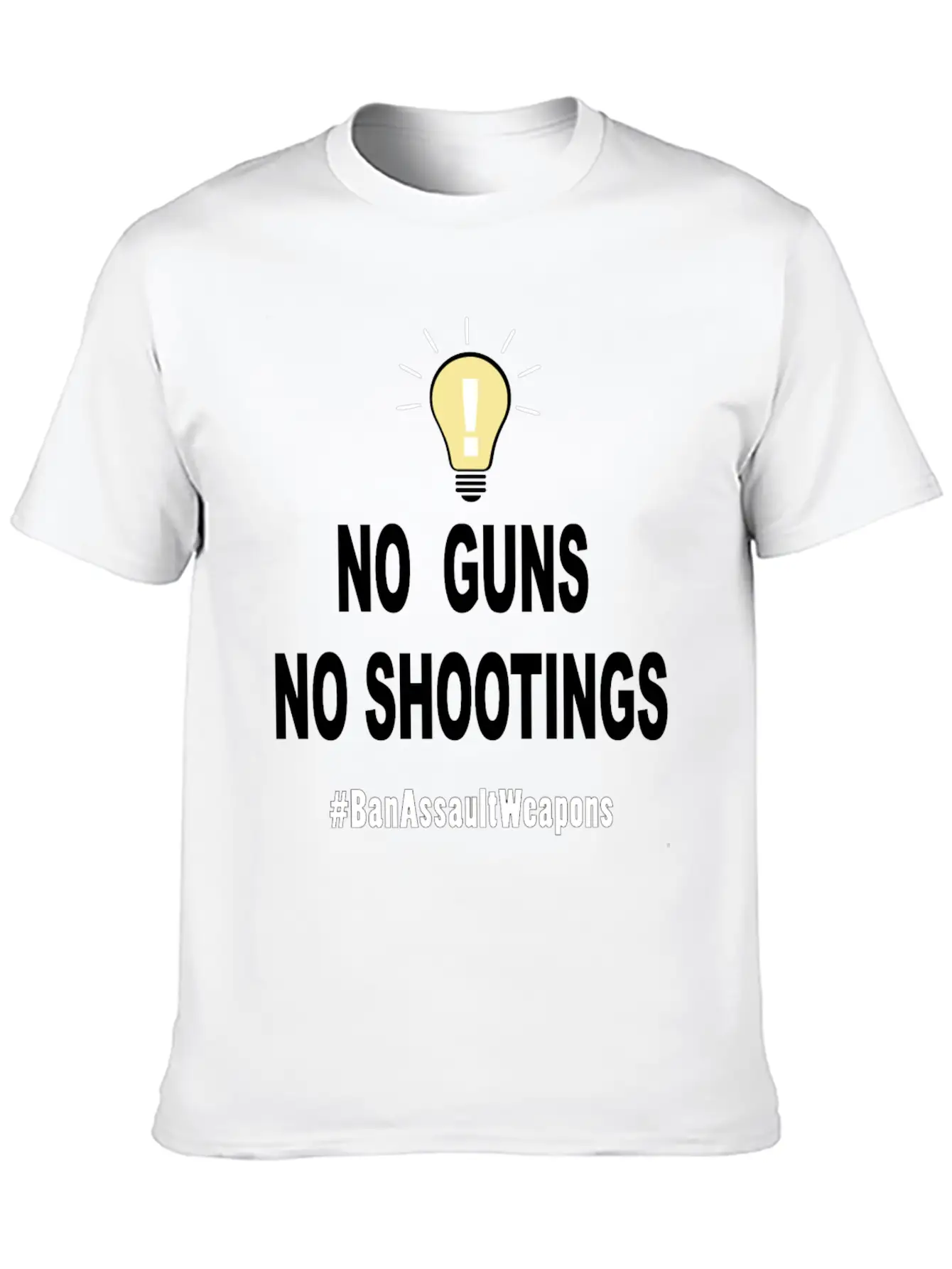 No Guns No Shootings Unisex Short Sleeve Soft Cotton T-Shirt – Casual Everyday Wear