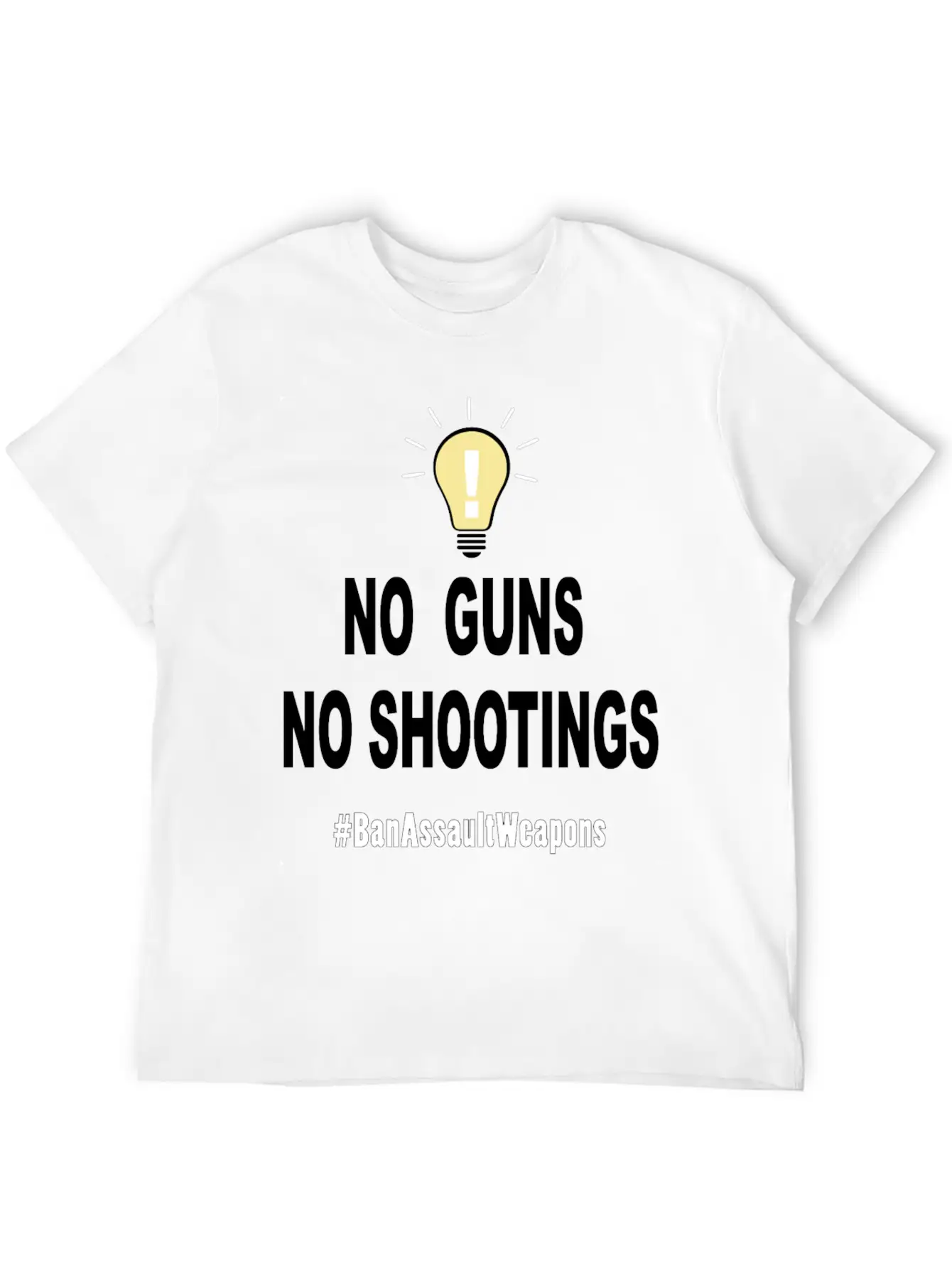 No Guns No Shootings Unisex Short Sleeve Soft Cotton T-Shirt – Casual Everyday Wear