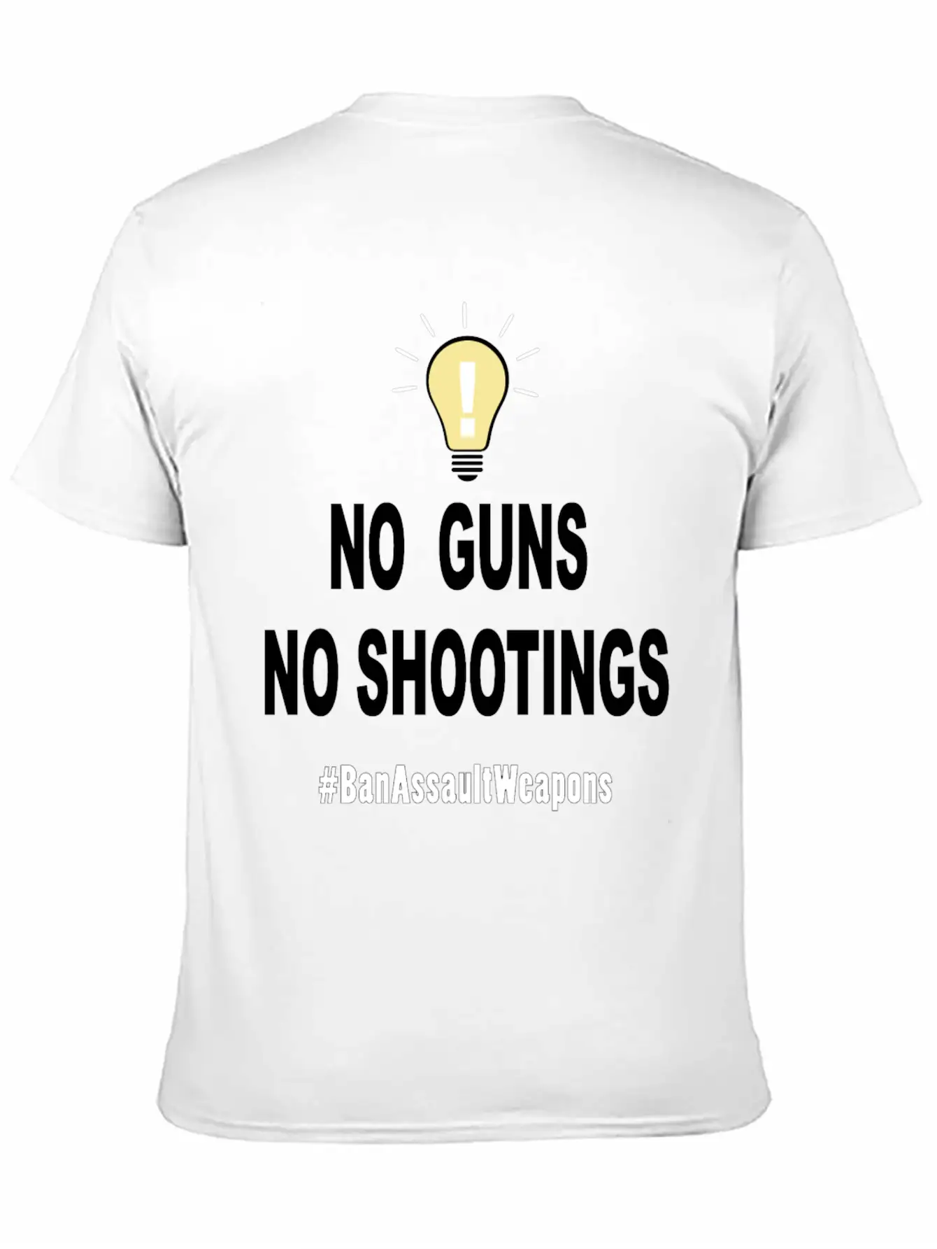 No Guns No Shootings Unisex Short Sleeve Soft Cotton T-Shirt – Casual Everyday Wear