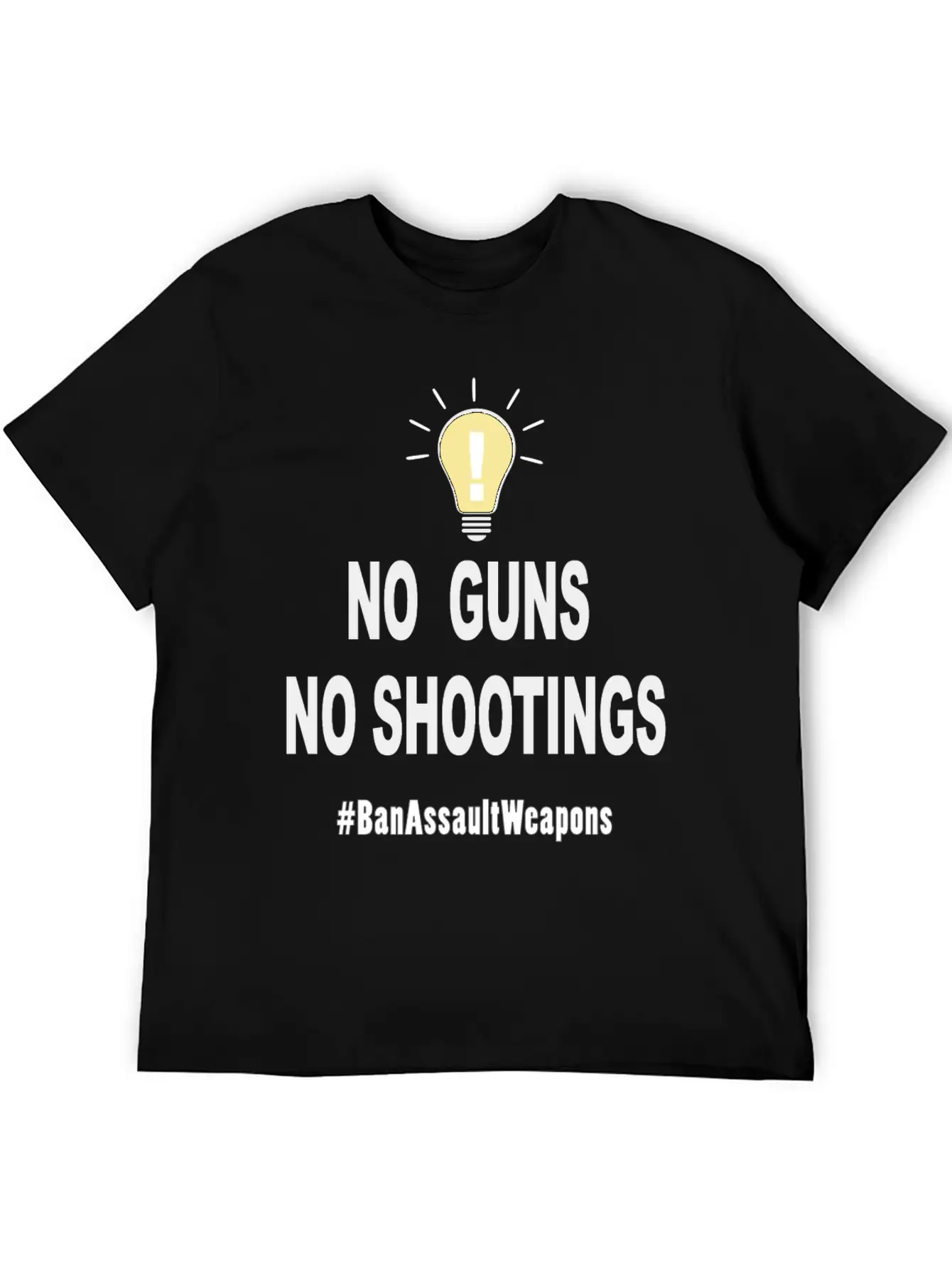 No Guns No Shootings Unisex Short Sleeve Soft Cotton T-Shirt – Casual Everyday Wear