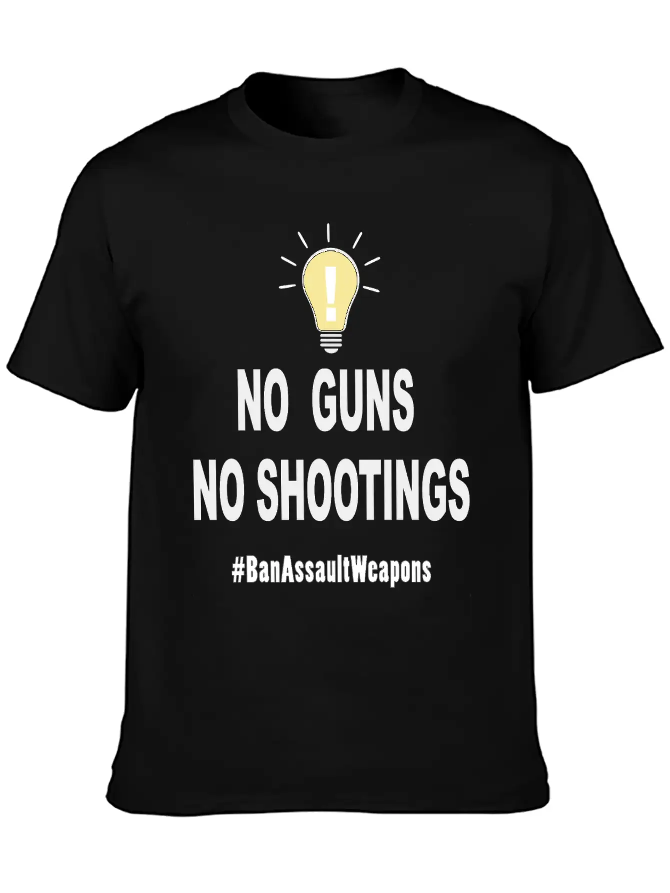 No Guns No Shootings Unisex Short Sleeve Soft Cotton T-Shirt – Casual Everyday Wear