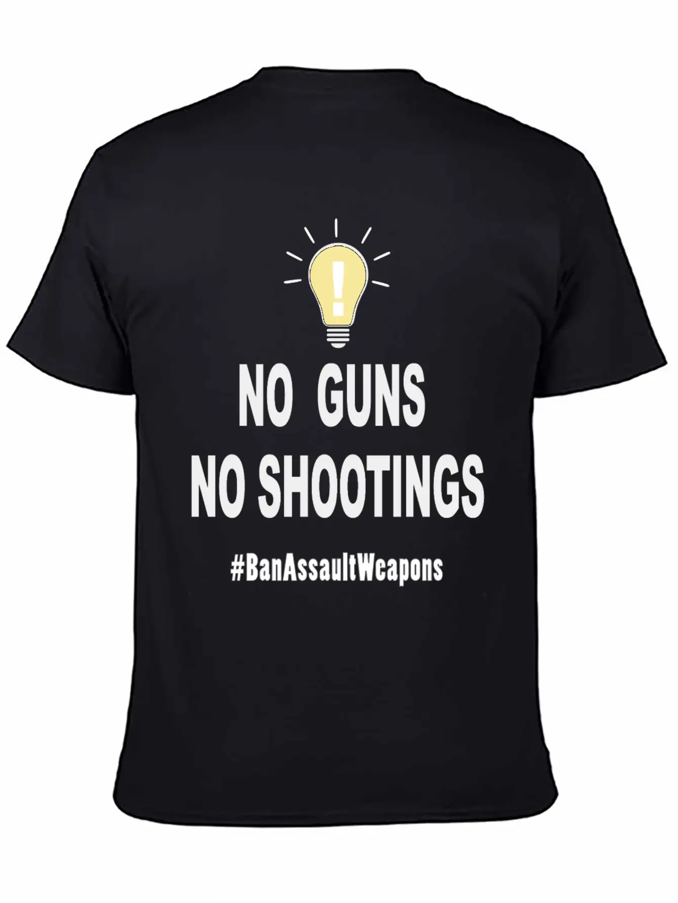 No Guns No Shootings Unisex Short Sleeve Soft Cotton T-Shirt – Casual Everyday Wear