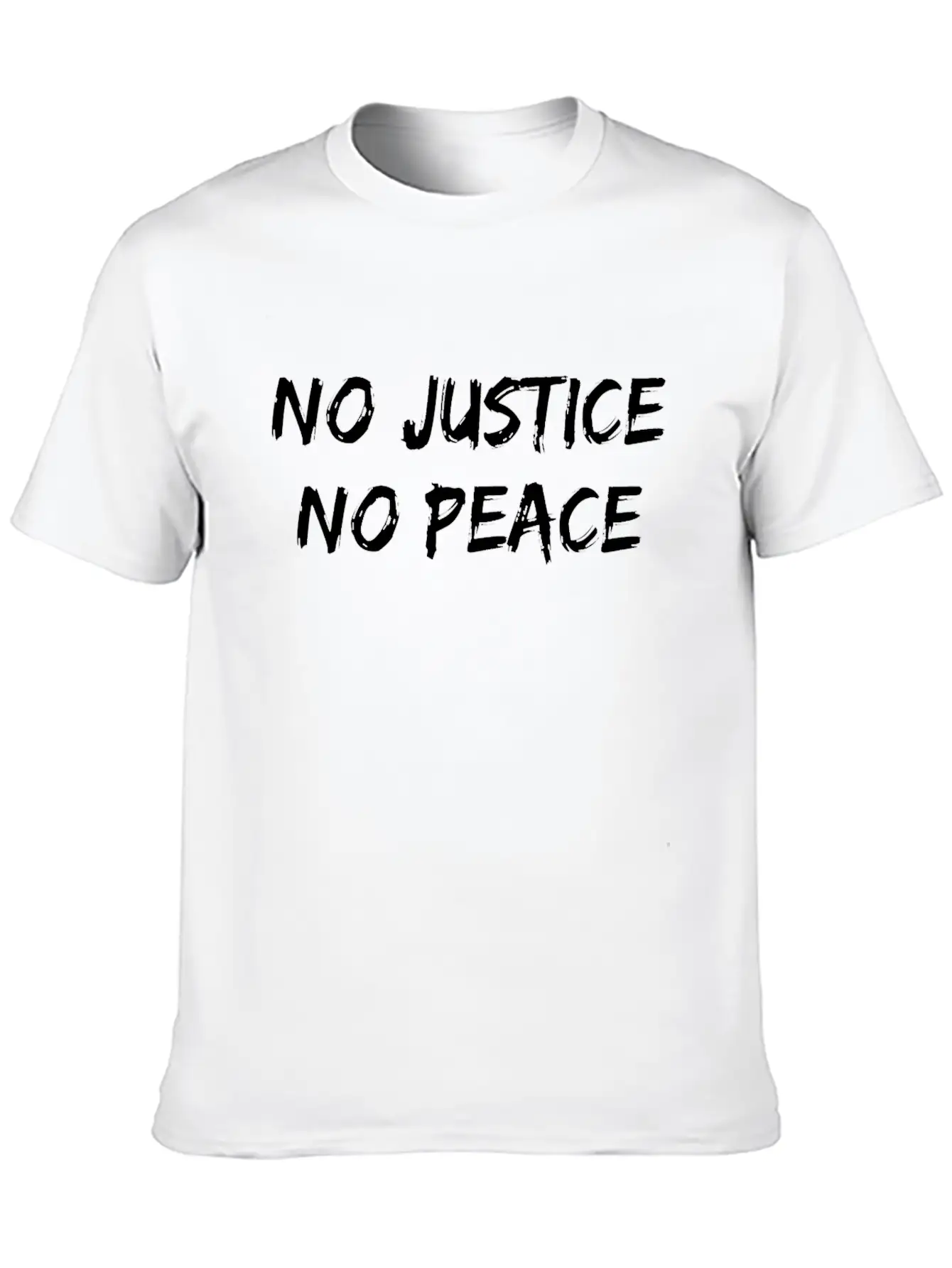 No Justice No Peace Unisex Short Sleeve Soft Cotton T-Shirt – Casual Everyday Wear