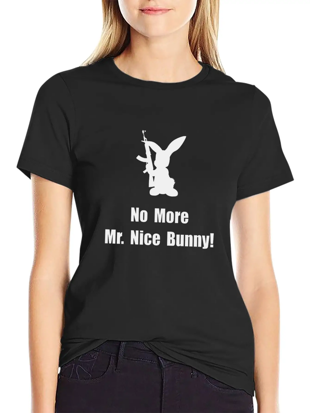 No More Nice Bunny Breathable Graphic T-Shirt – Perfect For Casual Days