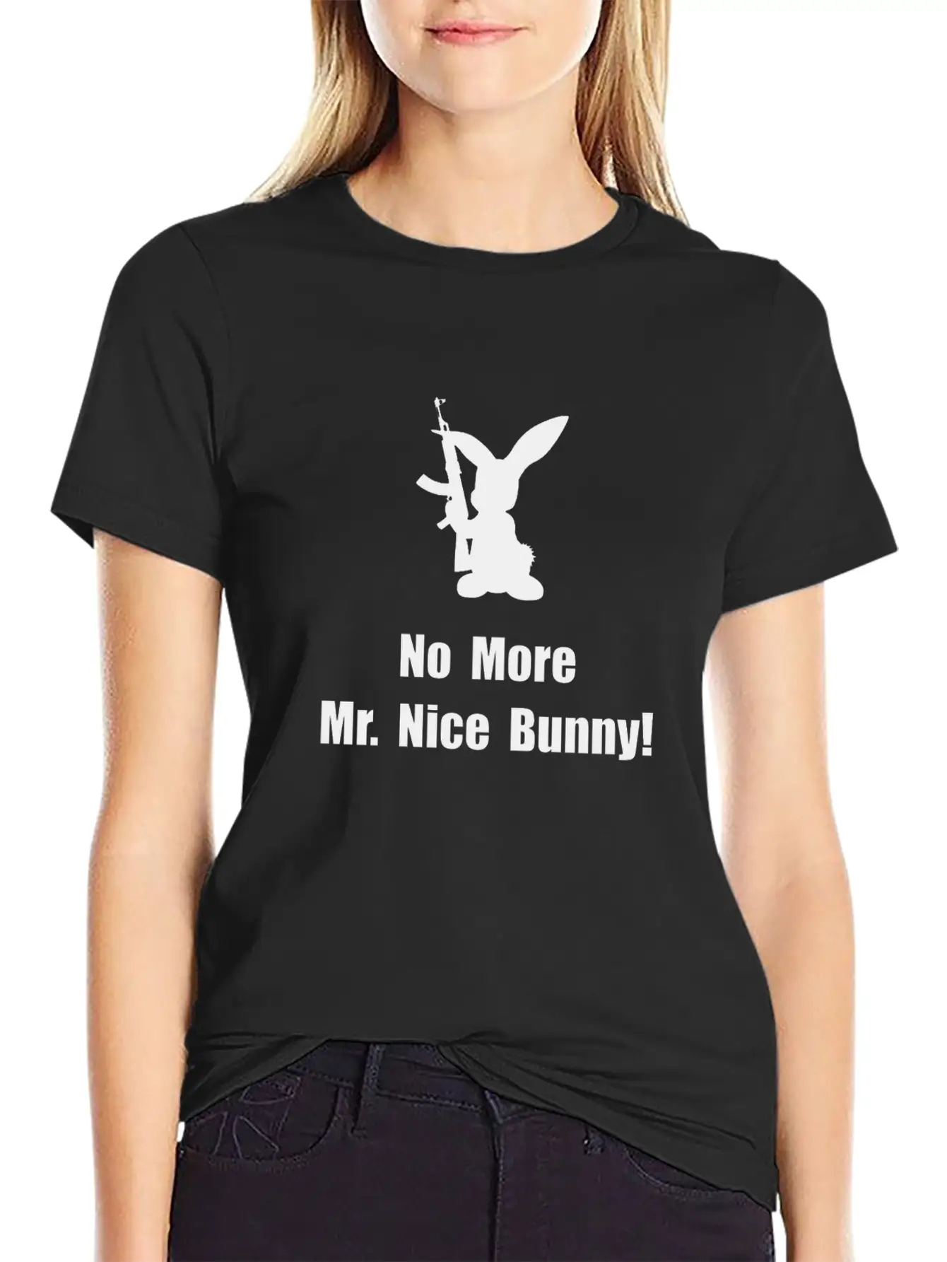 No More Nice Bunny Breathable Graphic T-Shirt – Perfect For Casual Days