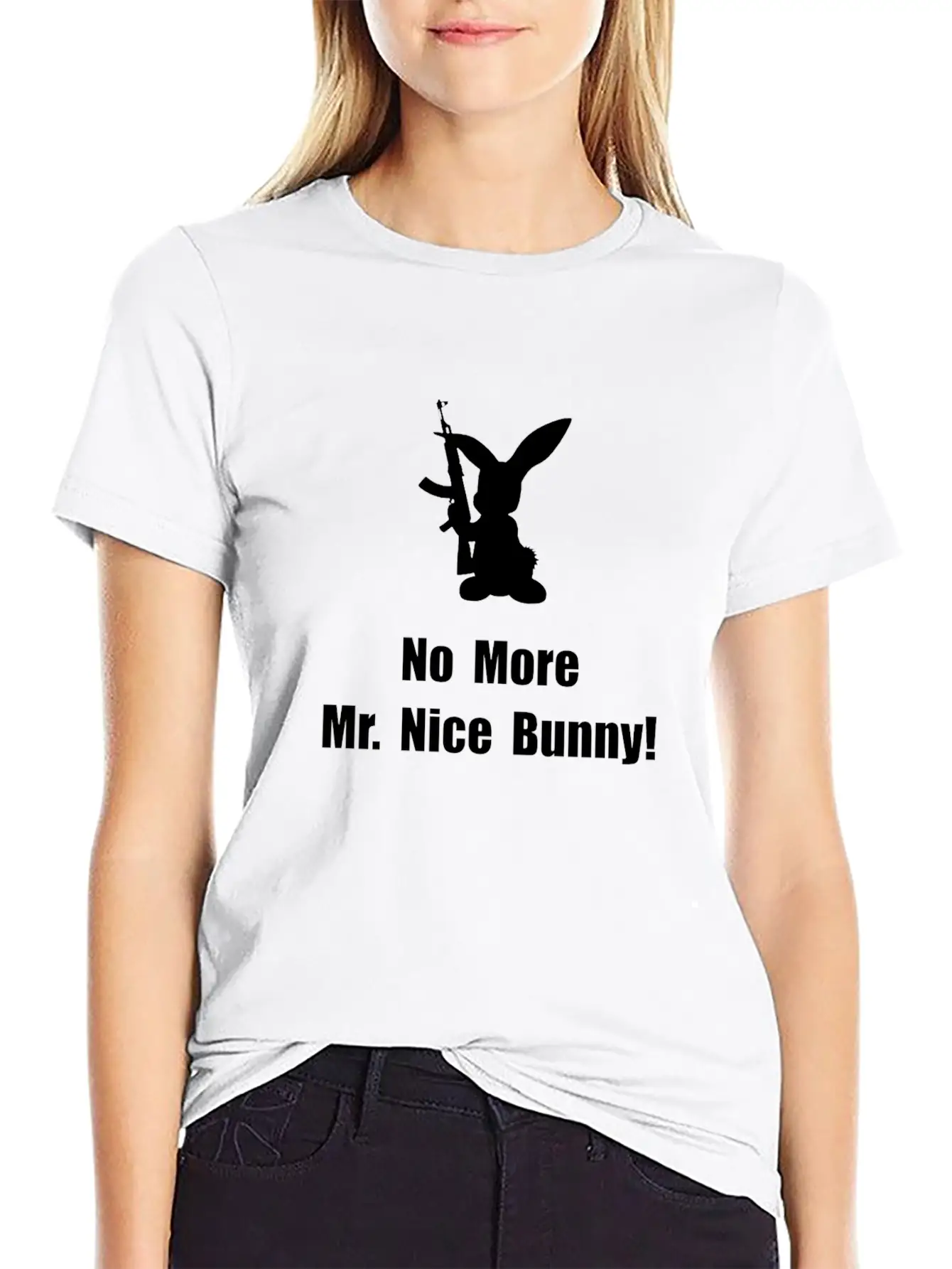 No More Nice Bunny Breathable Graphic T-Shirt – Perfect For Casual Days