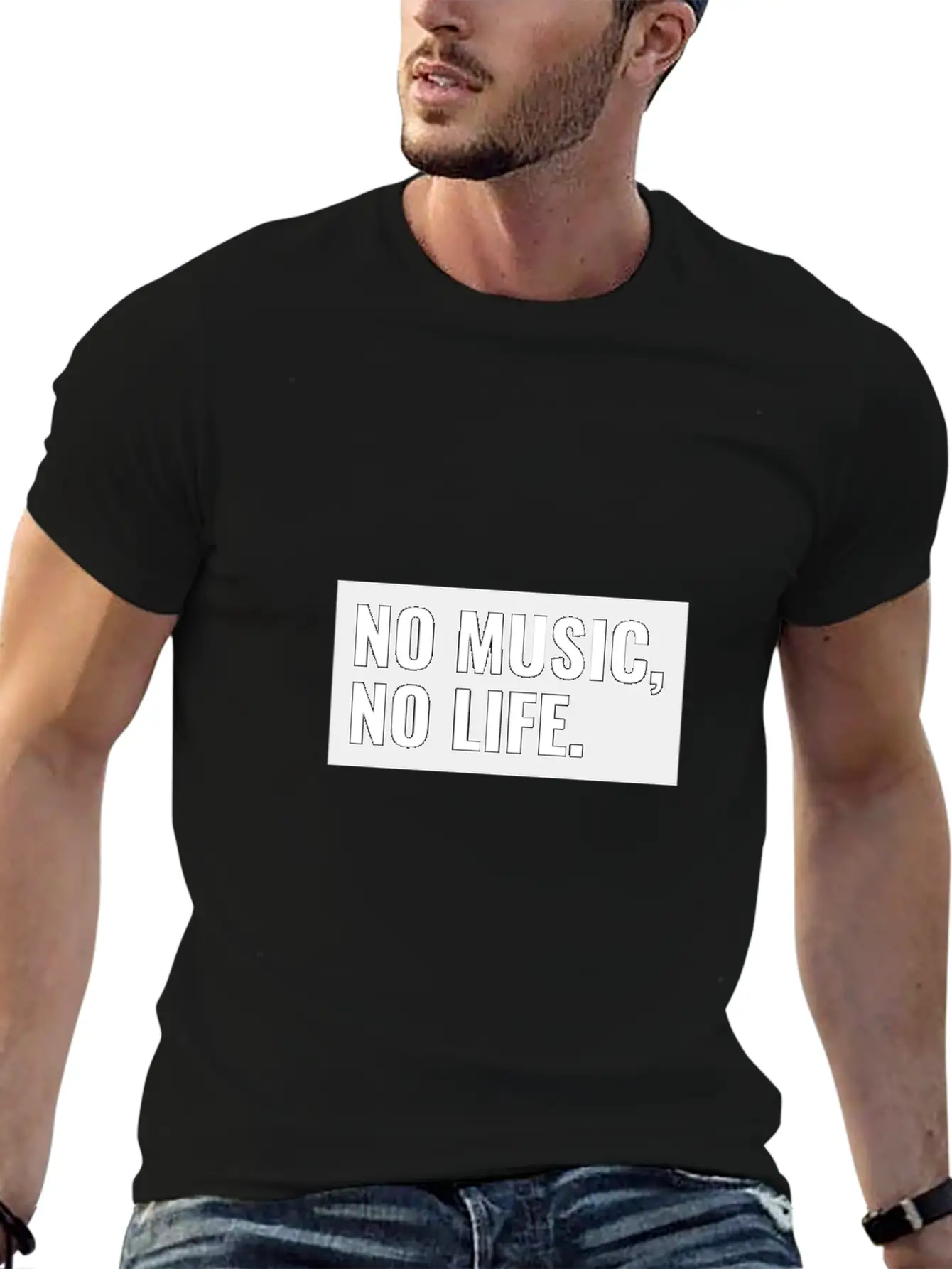 No Music No Life Funny Music Lover Gift Musical Al Stylish Everyday T-Shirt – Unisex Basic Cotton Tee