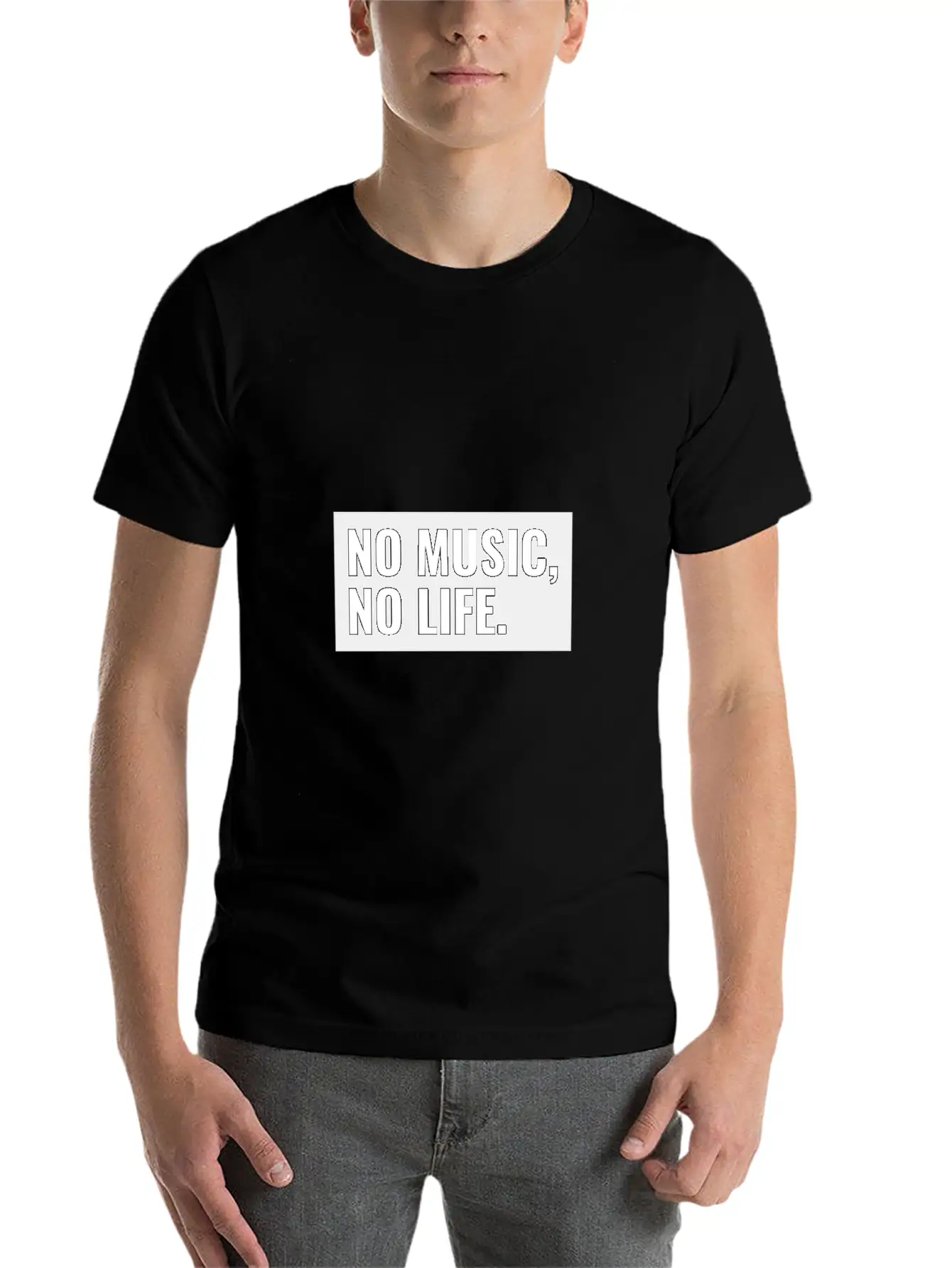 No Music No Life Funny Music Lover Gift Musical Al Stylish Everyday T-Shirt – Unisex Basic Cotton Tee