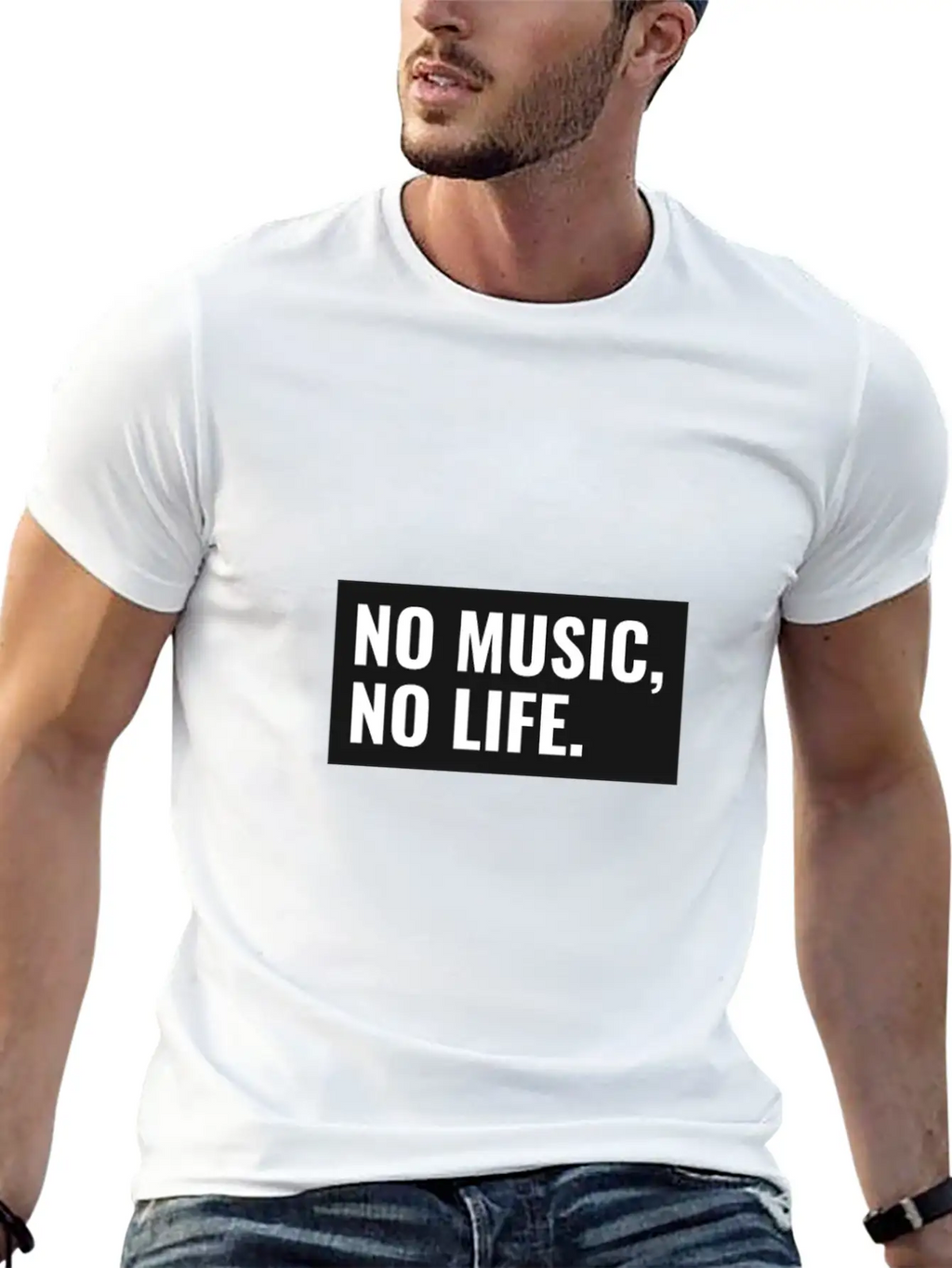 No Music No Life Funny Music Lover Gift Musical Al Stylish Everyday T-Shirt – Unisex Basic Cotton Tee