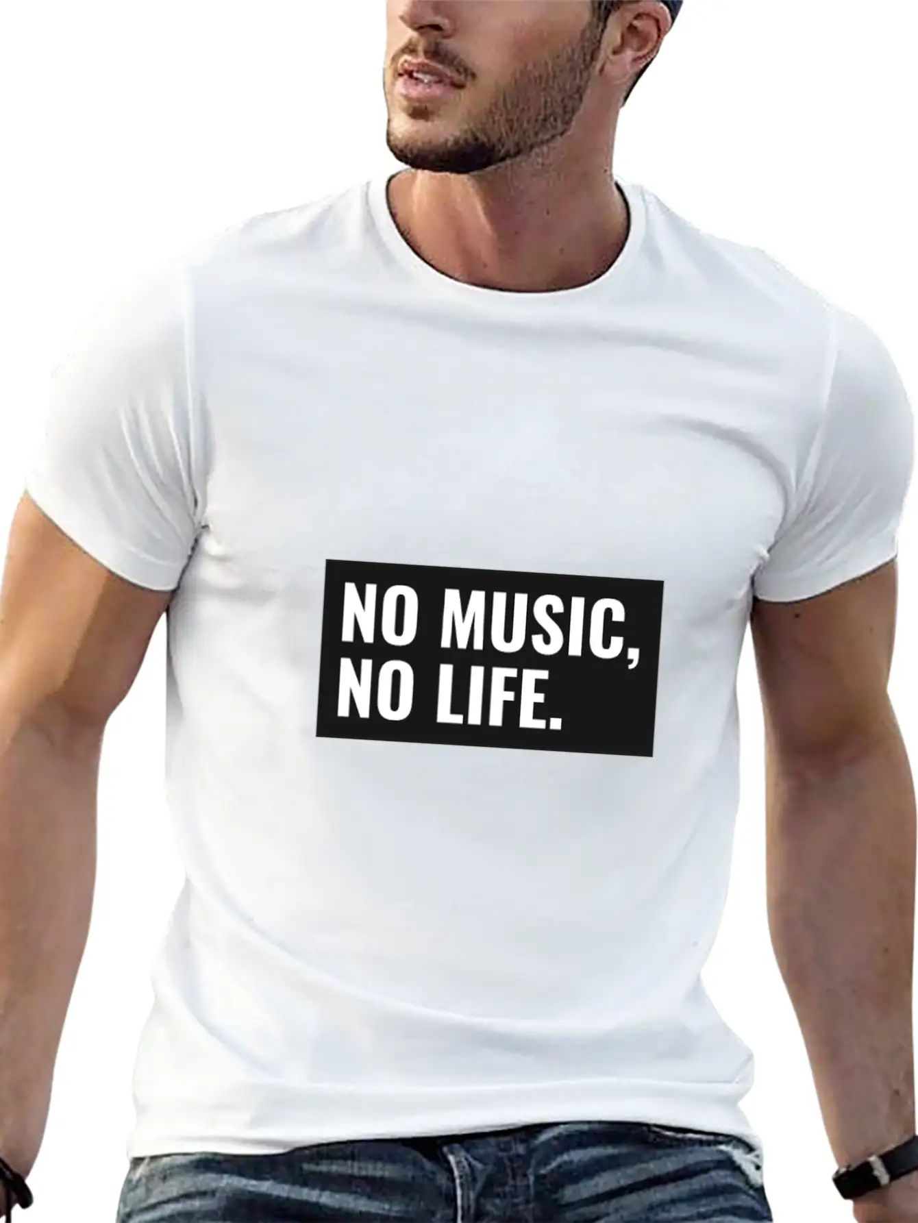 No Music No Life Funny Music Lover Gift Musical Al Stylish Everyday T-Shirt – Unisex Basic Cotton Tee